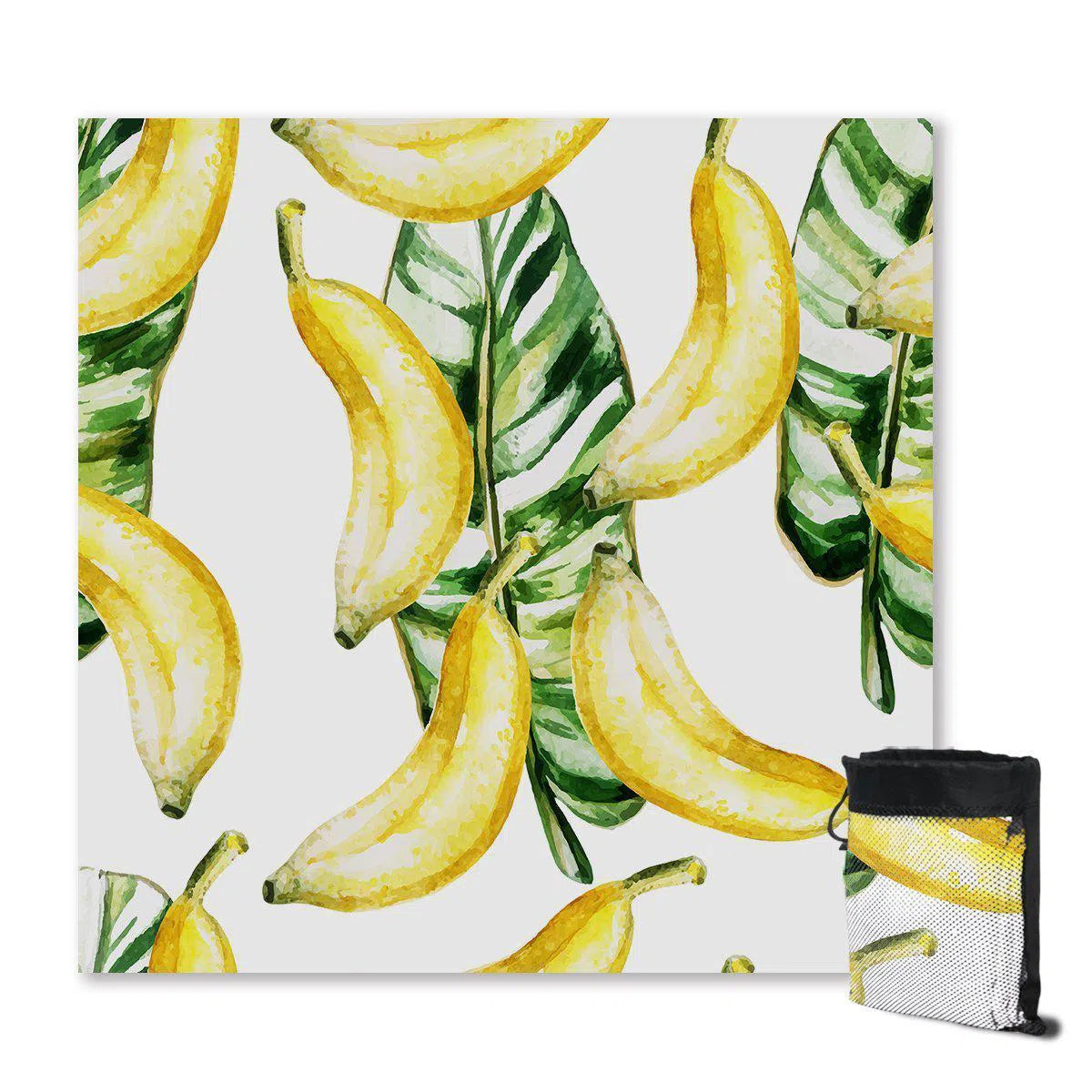 Banana Beach Sand Free Quick Dry Towel - Super Absorbent Lightweight Microfiber for Travel, Pool, Yoga & Outdoor Activities