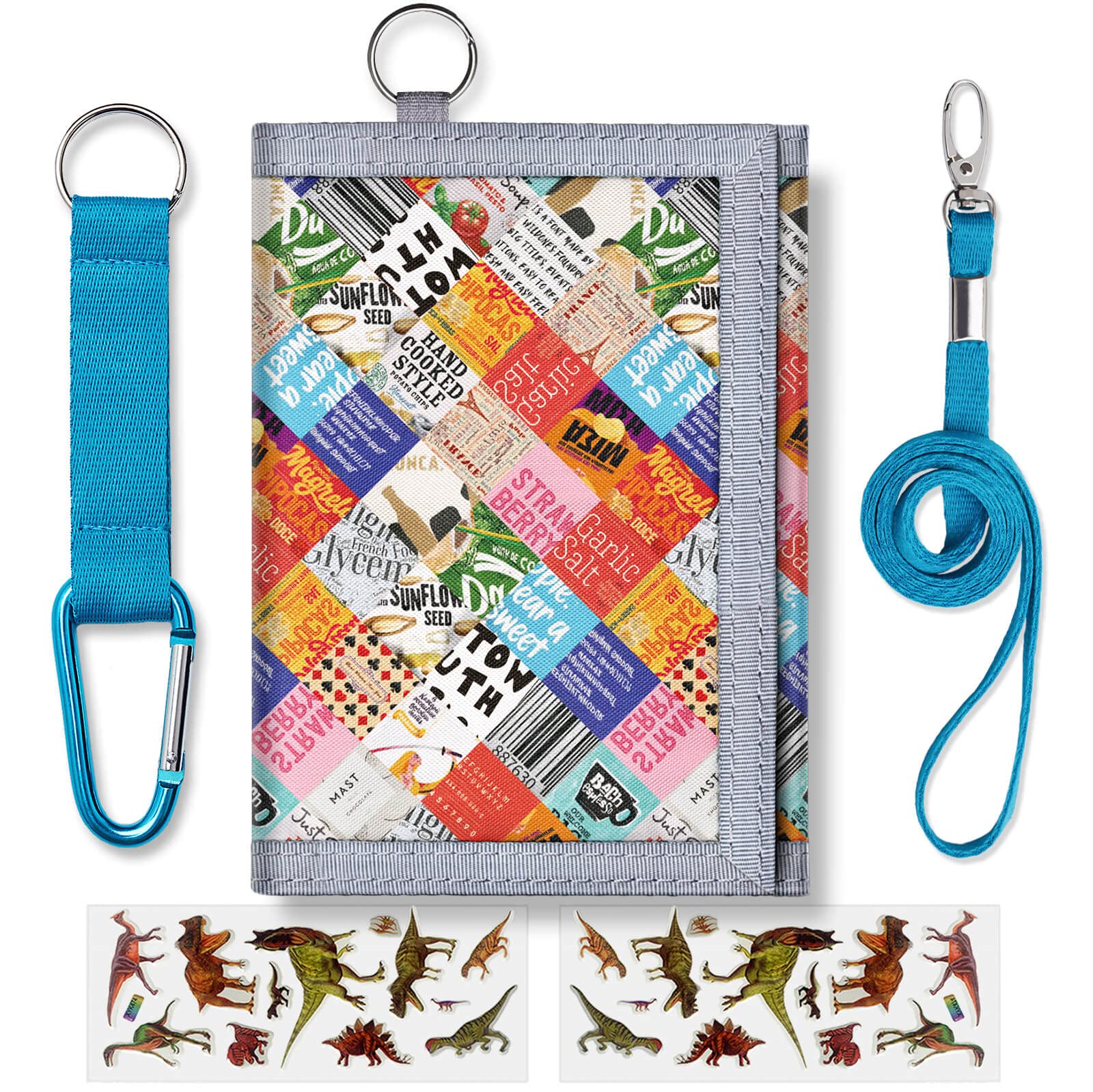 Kids Wallet for Boys & Girls Ages 4-16 | Trifold Zippered Coin Pocket Wallet | Cute Graffiti Design | Perfect for School, Travel & Daily Use