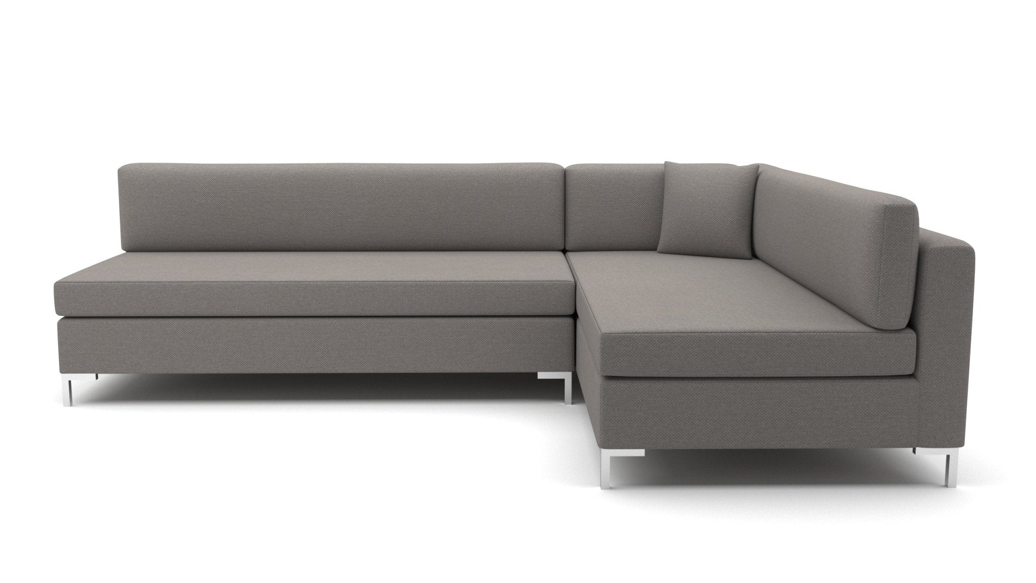 Bonnell 119 Right Corner Armless Sectional Sofa - Modern L-Shaped Living Room Furniture for Small Spaces & Apartments