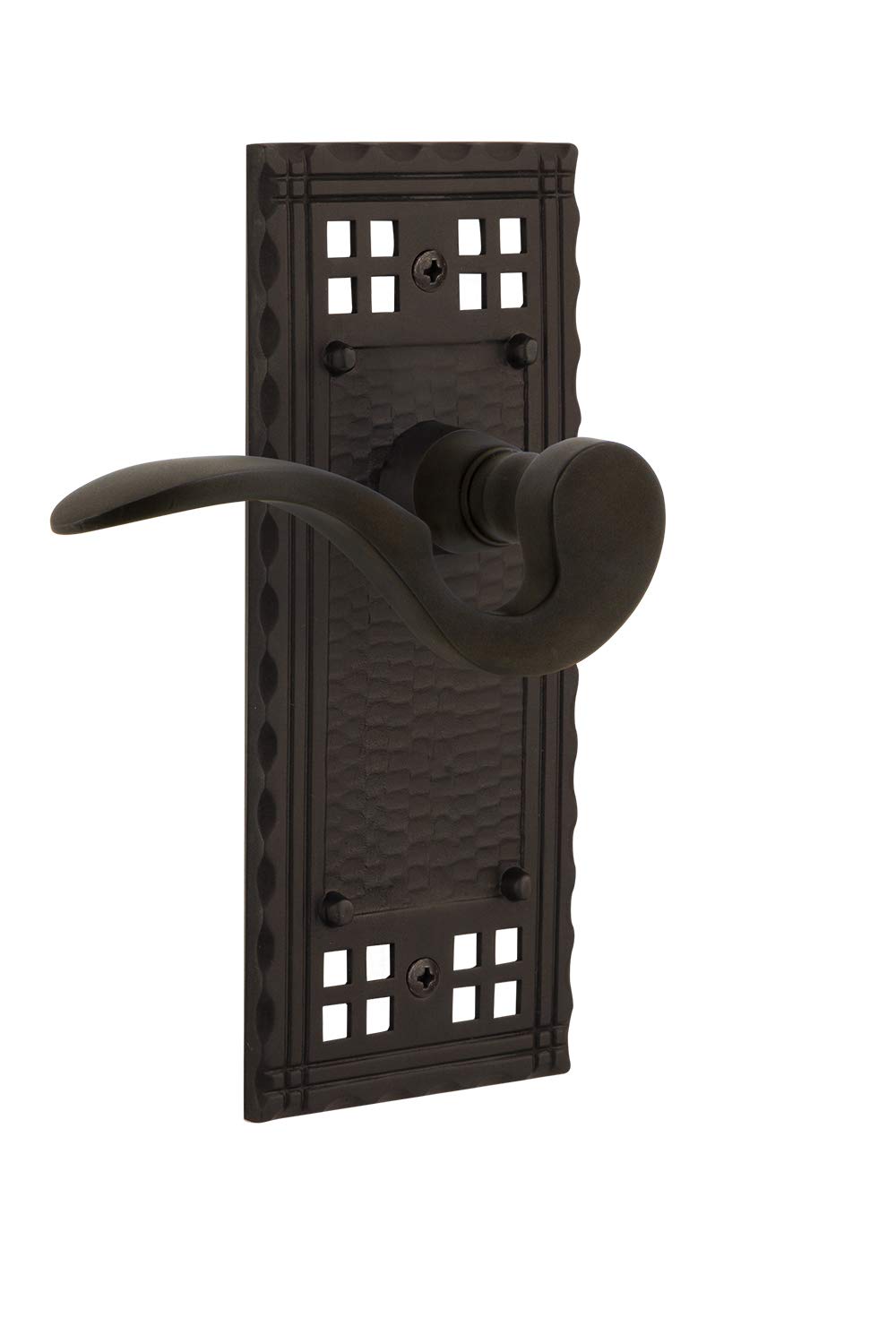 Nostalgic Warehouse Craftsman Plate Passage Manor Lever - Oil-Rubbed Bronze Door Handle for Vintage Home Decor | Perfect for Bedroom, Bathroom & Interior Doors