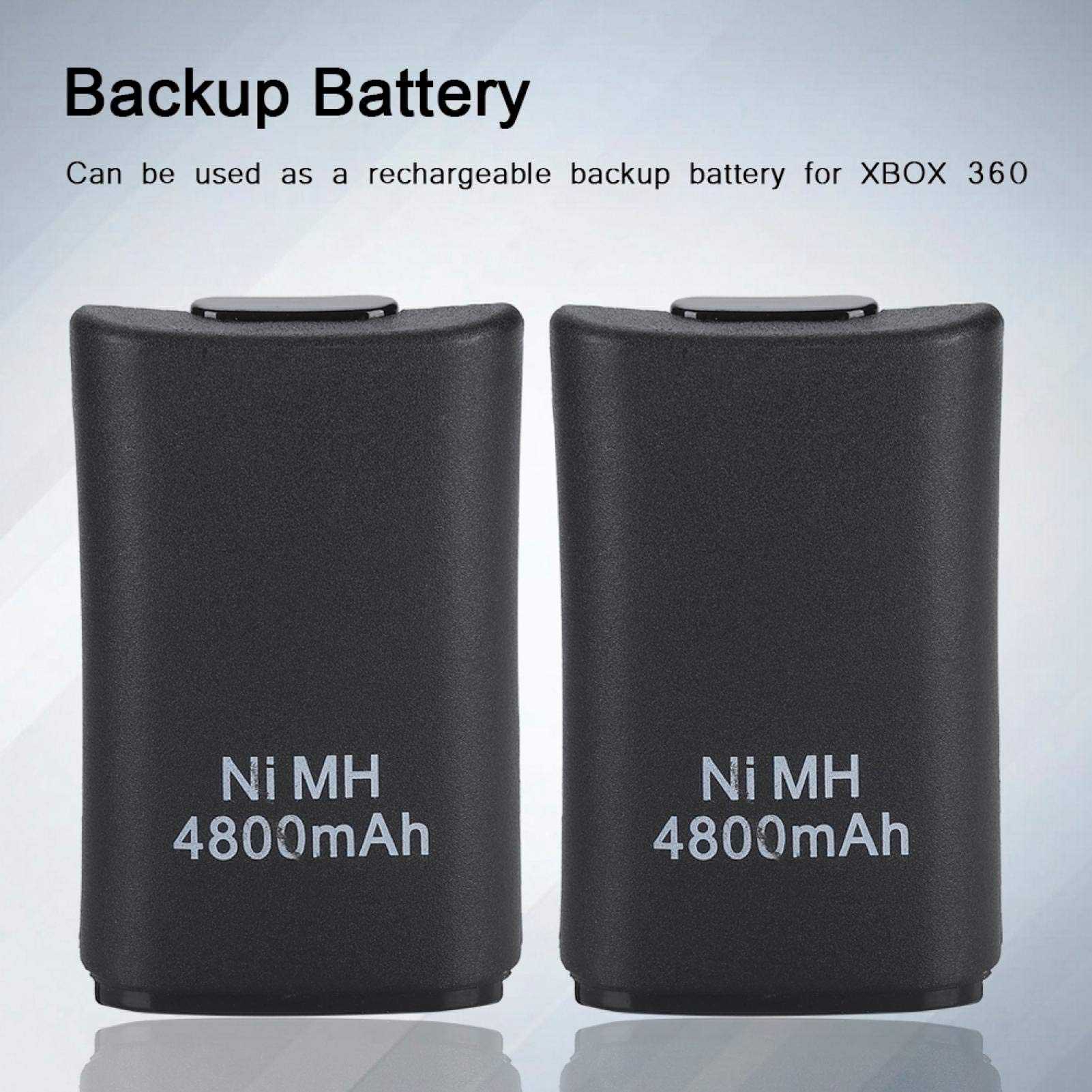 High Capacity 4800mAh Rechargeable Battery Pack with USB Charging - Compatible with Xbox 360 Controller (5.6x3.5x1.7cm/2.2x1.4x0.7in) - Perfect for Gaming, Travel & Emergency Power Backup