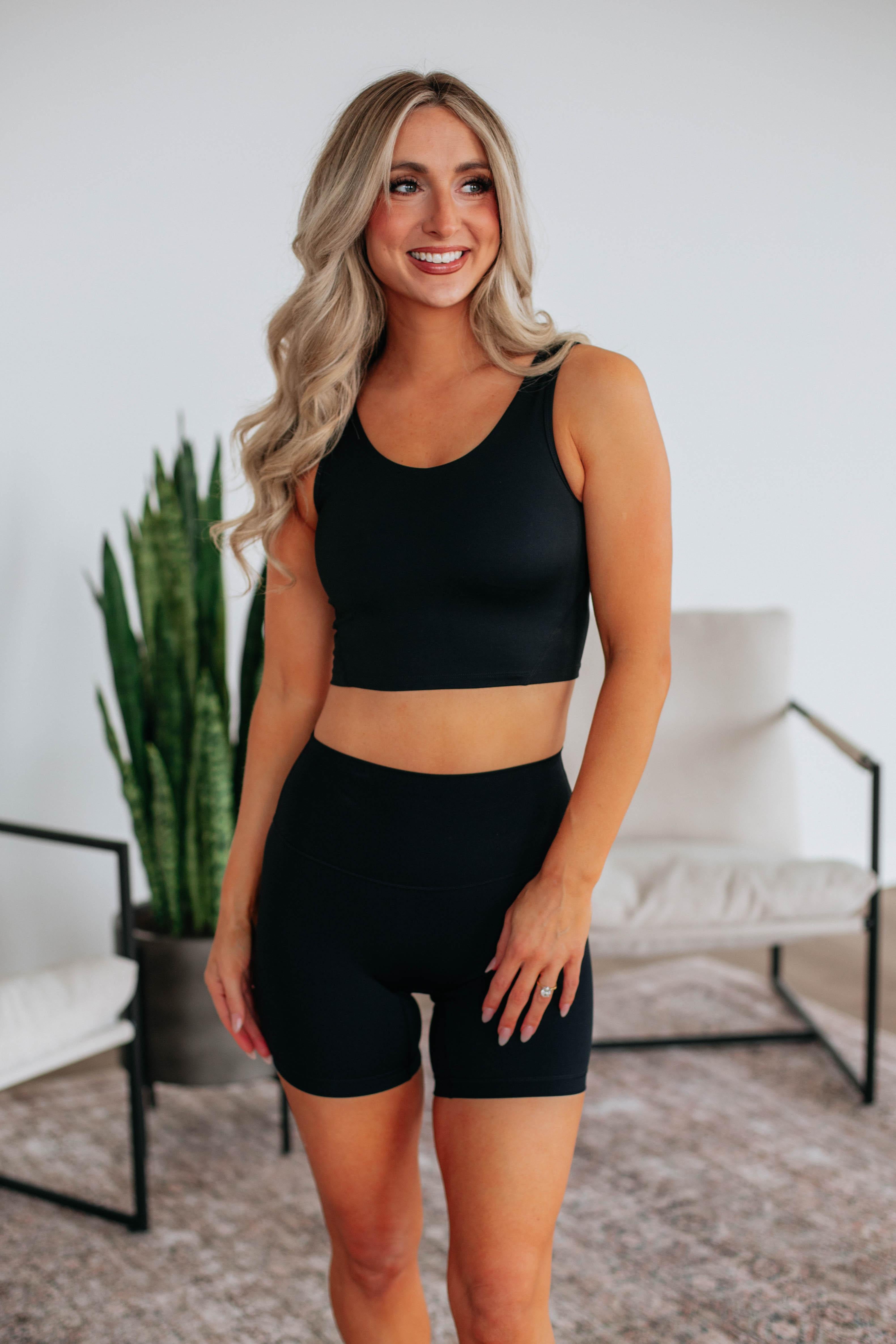 Ailani Women's Active Workout Top - Black | Comfortable & Breathable for Yoga, Running & Gym