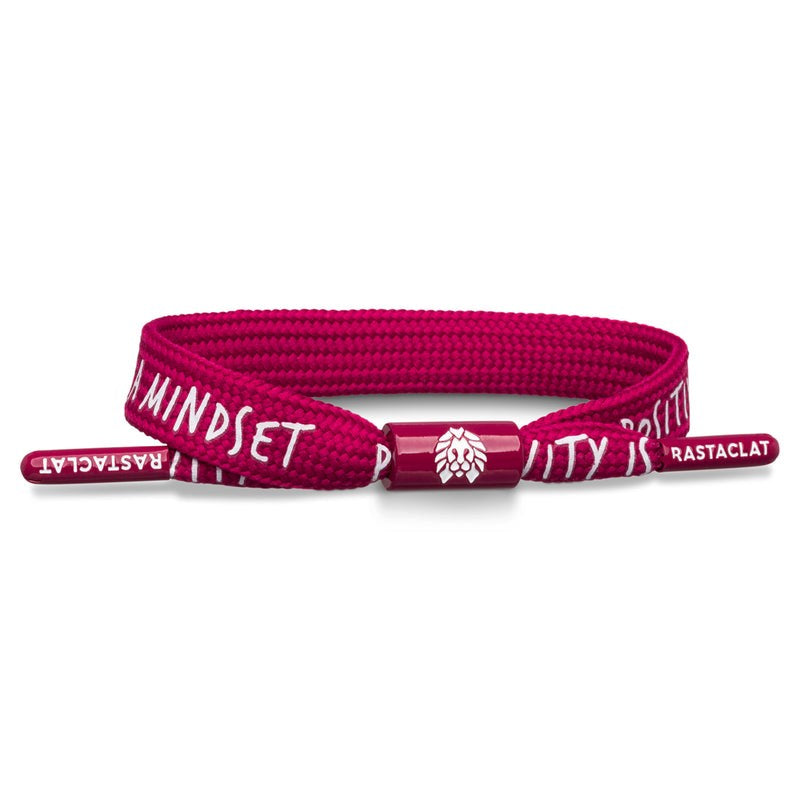 Rastaclat Mindset Red Adjustable Wristband Bracelet - S/M Size for Men & Women - Perfect for Fitness, Yoga, and Everyday Wear