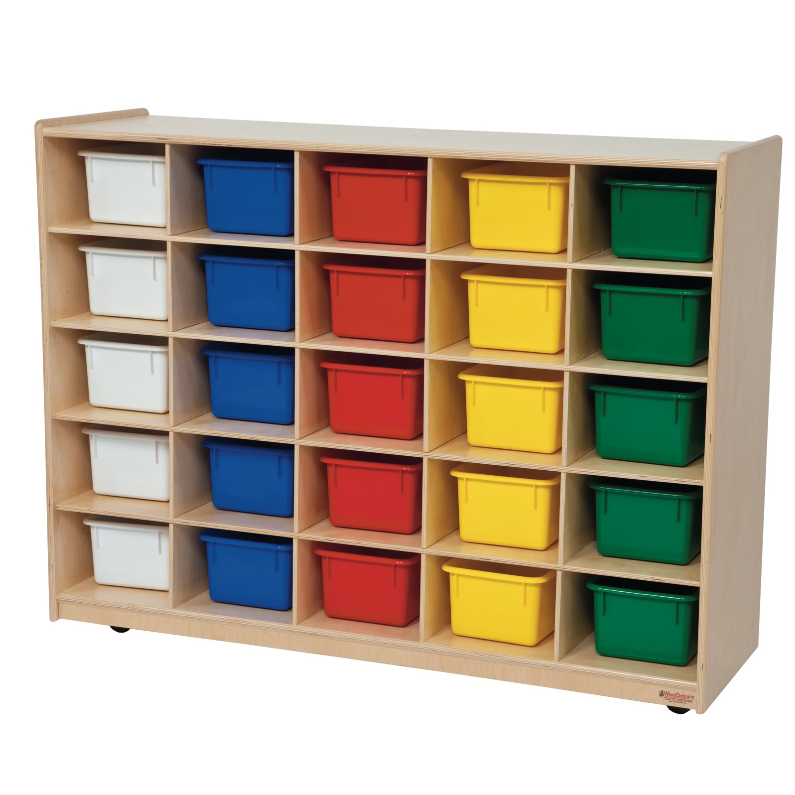 Tip-Me-Not WD16083 25-Tray Storage Organizer with Assorted Trays - Perfect for Kitchen, Office & Craft Room Organization
