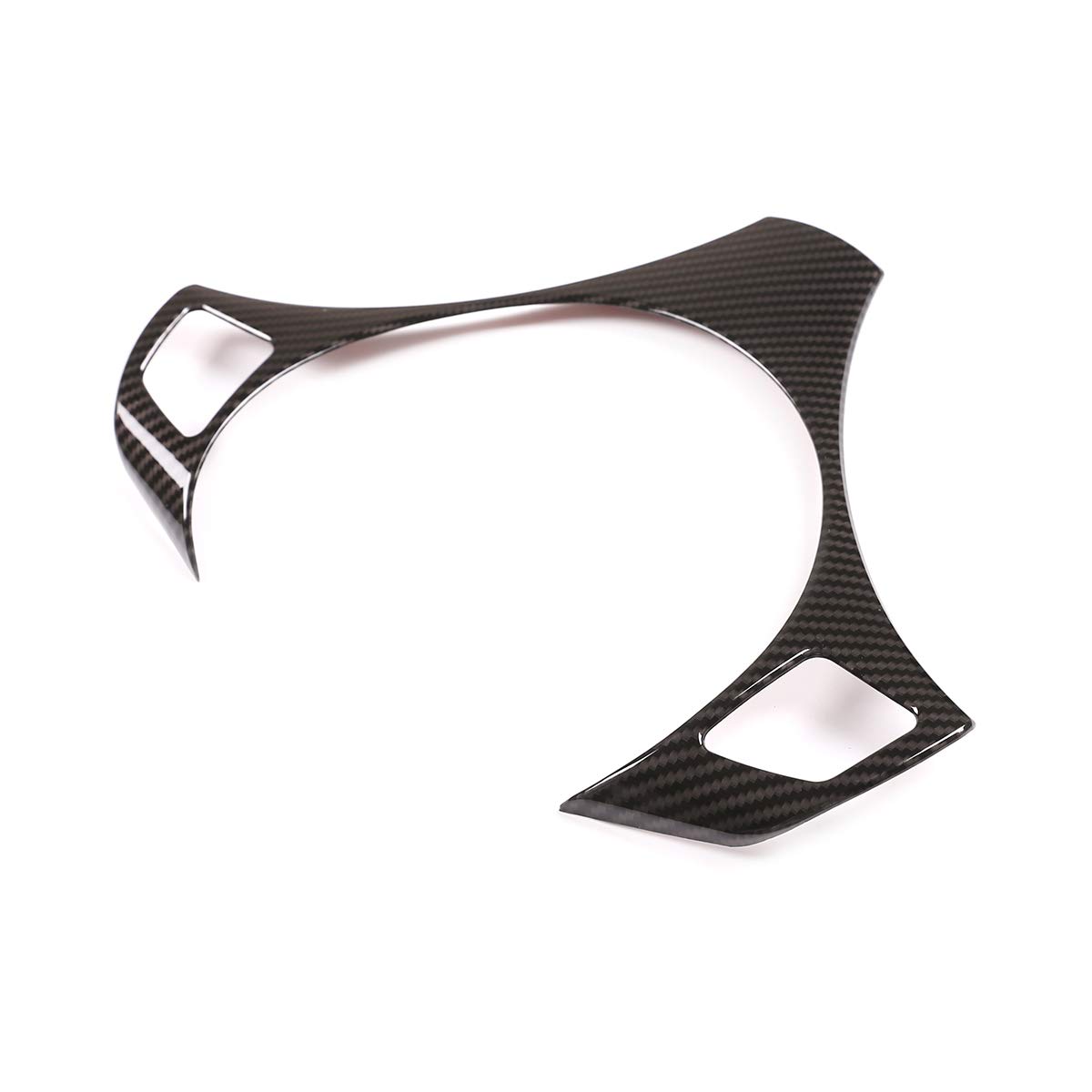 LLKUANG ABS Steering Wheel Sequins Frame Trim for BMW 3 Series E87 1 Series 3/5 Door Hatchback Coupe E92 E93 E90 2005-2012 (Carbon Fiber) - Upgrade Interior Style for Driving Comfort & Luxury Feel