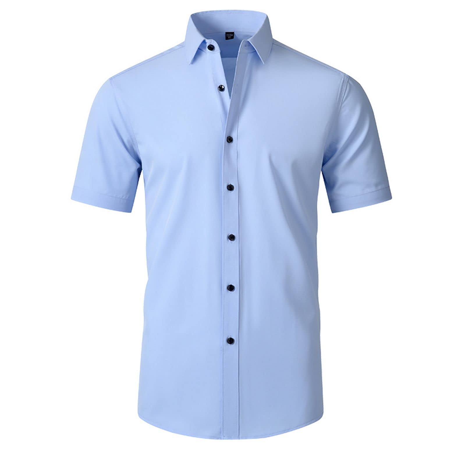 Jinda Men's Slim Fit Short Sleeve Dress Shirt - Soft Cotton Button Down Business Shirt for Summer | Office Wear, Casual Outfits & Formal Occasions