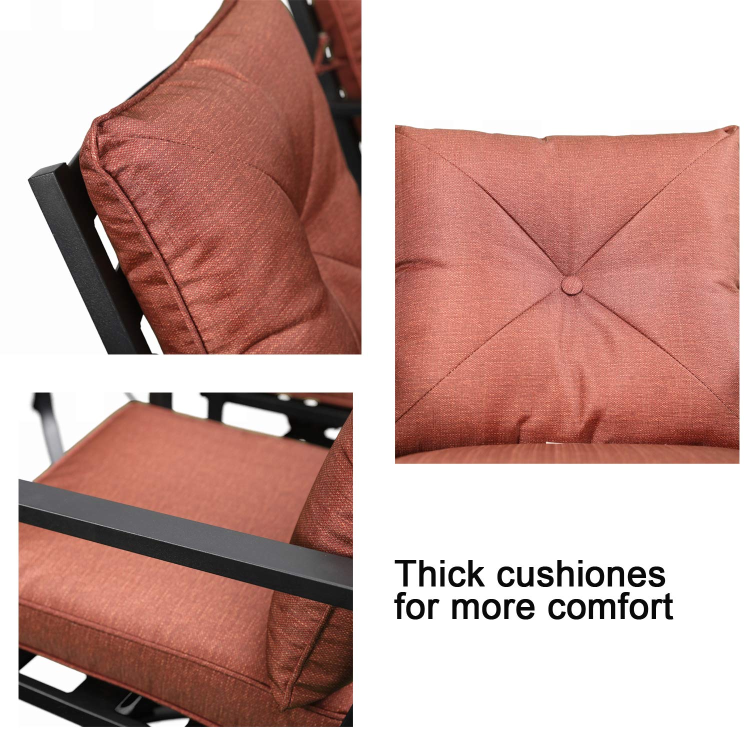 **Swivel Bar Height Patio Chairs with Cushions - 2 Pack Red Outdoor Bistro Set for Garden, Balcony, or Patio - Perfect for Relaxing, Entertaining, and Outdoor Dining**