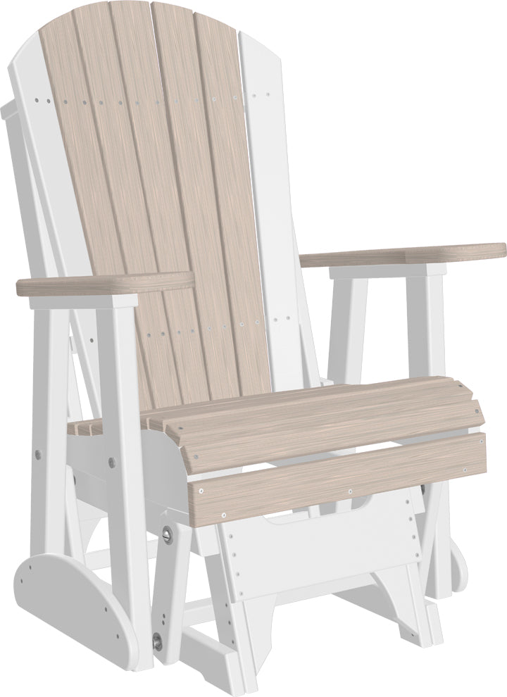 LuxCraft 2-Foot Adirondack Glider Chair - Outdoor Patio Rocking Chair for Garden, Deck, Porch & Backyard Relaxation