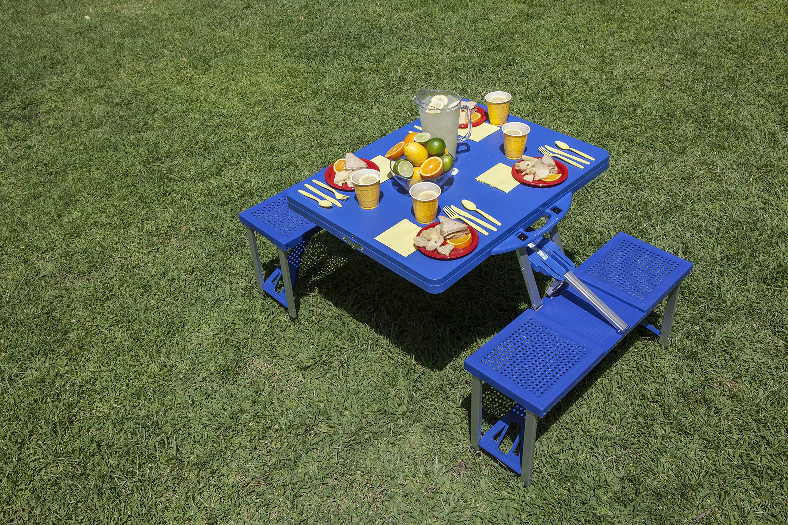 Picnic Time Portable Folding Picnic Table with NCAA College Football Team Logo - Perfect for Tailgating, Camping, and Outdoor Gatherings