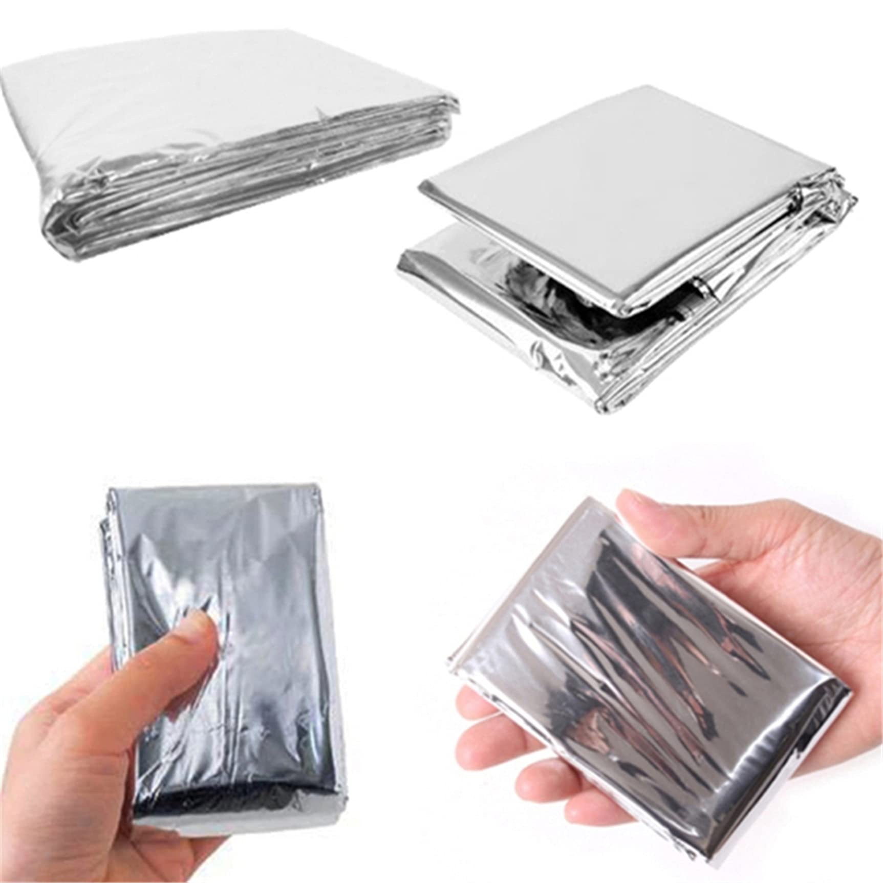 Emergency Mylar Thermal Blanket - Lightweight Survival Blanket for Outdoor Camping, Hiking & First Aid Kits - Reflective Heat Retention for Extreme Weather & Survival Situations