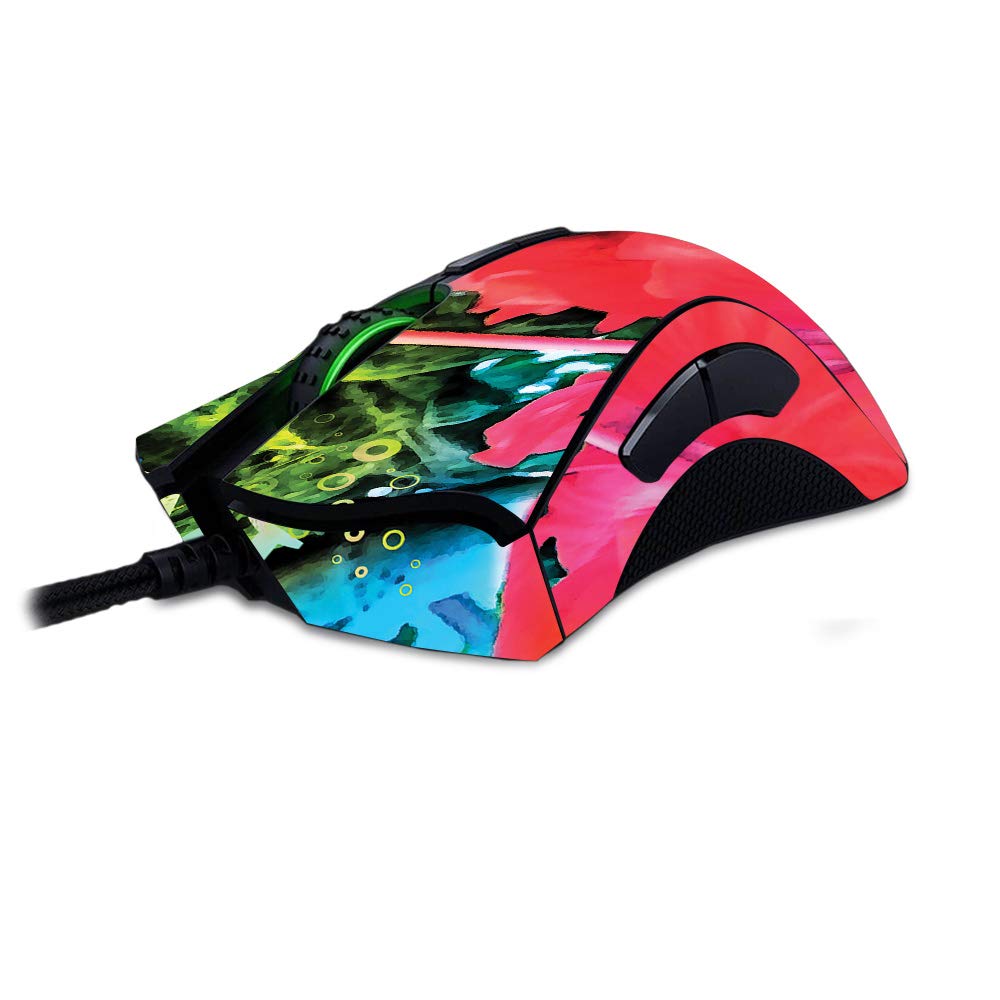 MightySkins Vinyl Decal Wrap Cover for Razer Deathadder Elite - Trippy Ocean Design | Protective & Durable Skin | Easy to Apply & Remove | Made in USA | Perfect for Gaming, Office & Travel Use