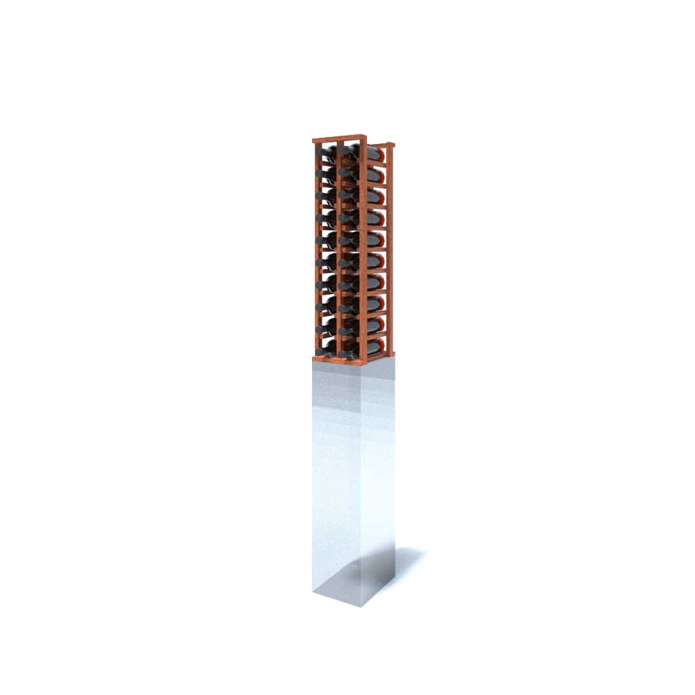 2 Column 20 Bottle Wine Rack - 38.25 Inch Tall Upper Cabinet Organizer for Kitchen, Pantry or Bar Storage