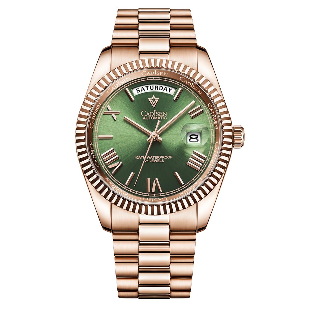 CADISEN Men's Automatic Mechanical Watch with MIYOTA 8285 Movement, Sapphire Crystal, Waterproof - Perfect for Business, Casual Wear & Outdoor Activities