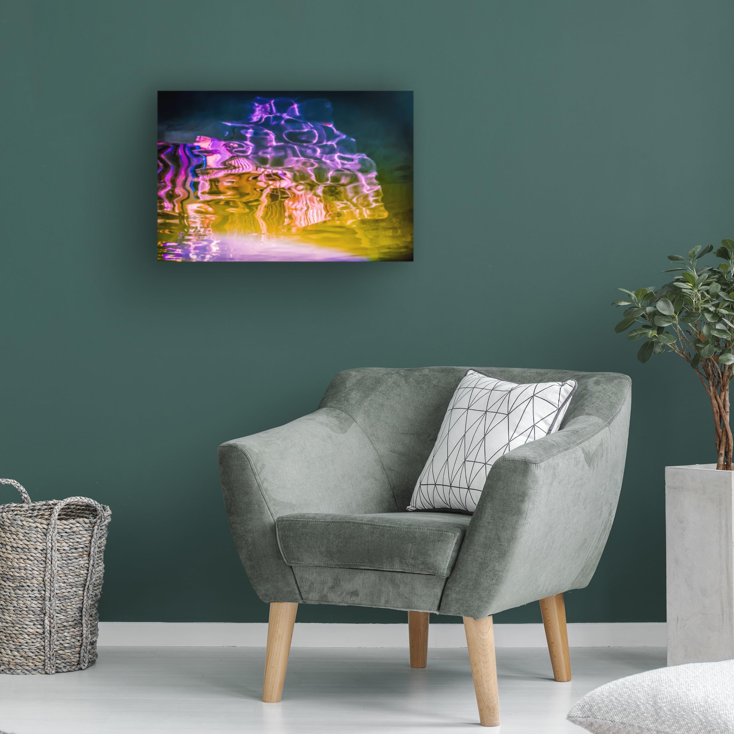 Trademark Fine Art 'Reflection 21' Canvas Wall Art by Anita Vincze - Modern Abstract Painting for Living Room, Bedroom & Office Decor