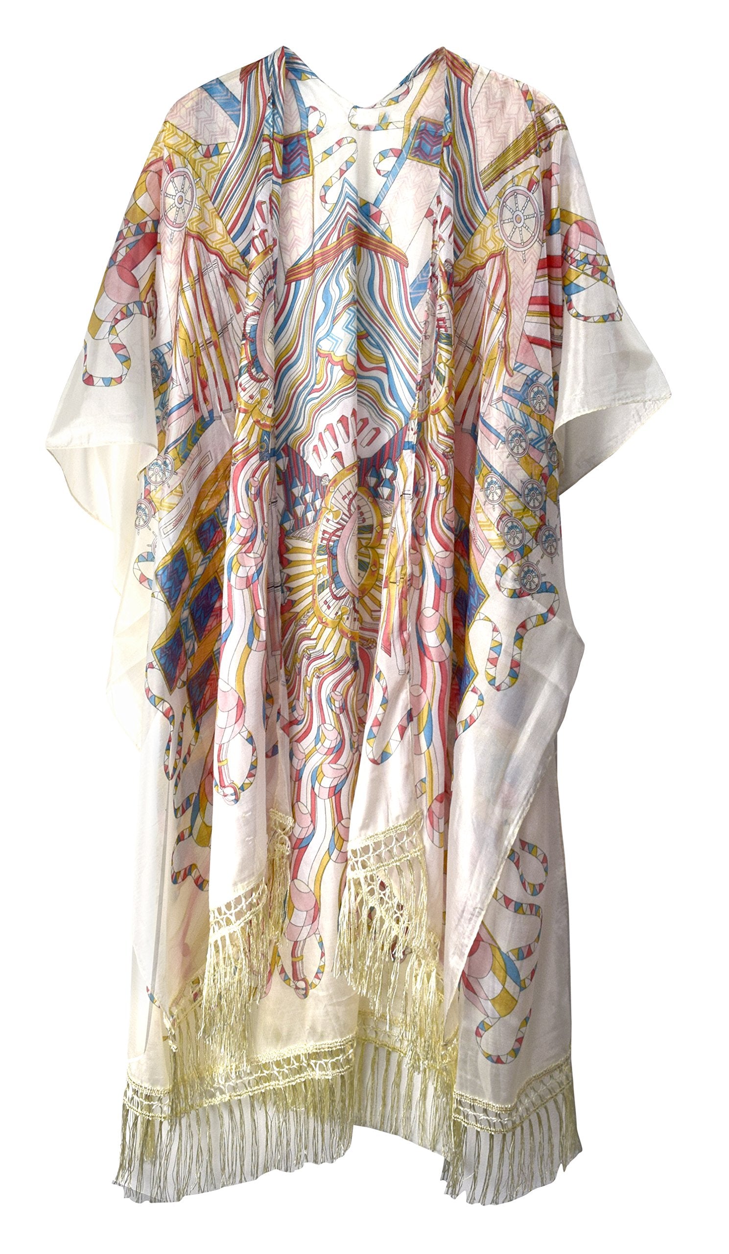 Vintage Kimono Robe for Women - Lightweight Cardigan Cover Up, Summer Beach Poncho - Perfect for Loungewear, Yoga, and Boho Outfits