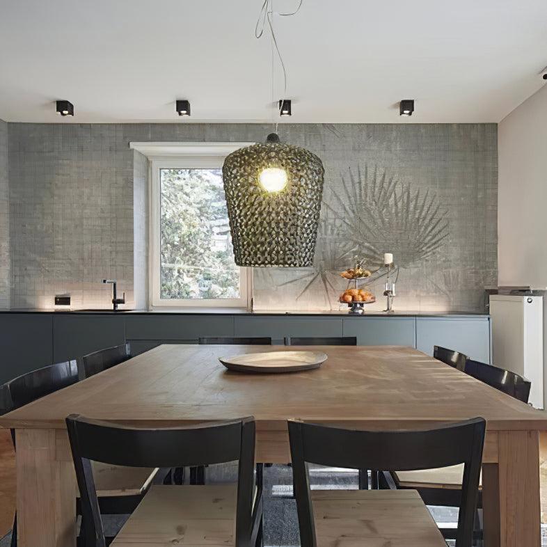 Stylish Kabuki Pendant Lamp - Modern Japanese Inspired Hanging Light Fixture for Dining Room, Kitchen Island & Bedroom Decor