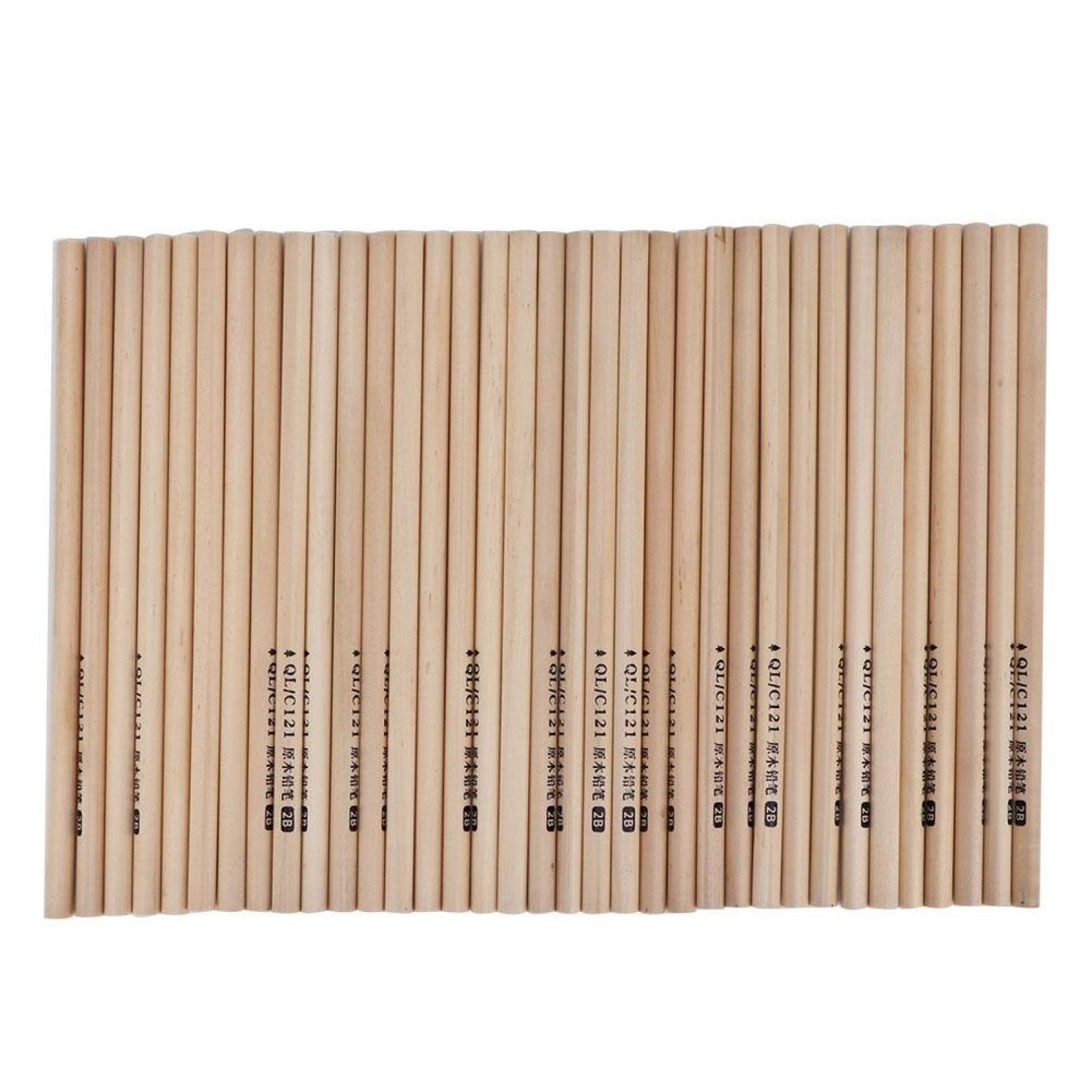 Zerodis 50-Pack HB 2B Pencils - Bulk Wooden Hexagonal Graphite Pencils for School, Office & Exams - Perfect for Standardized Testing, Classroom Writing & Art Sketching
