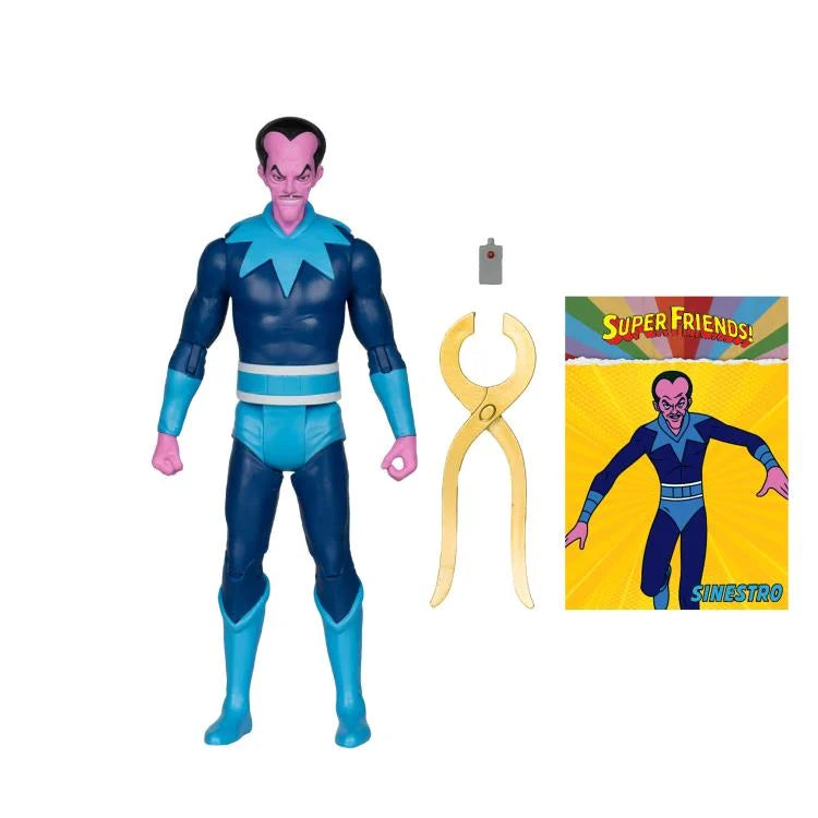 Super Friends DC Retro Sinestro Action Figure - Collectible 7-Inch Figure for Fans & Display - Perfect for Comic Book Lovers, Gift Giving & Home Decor