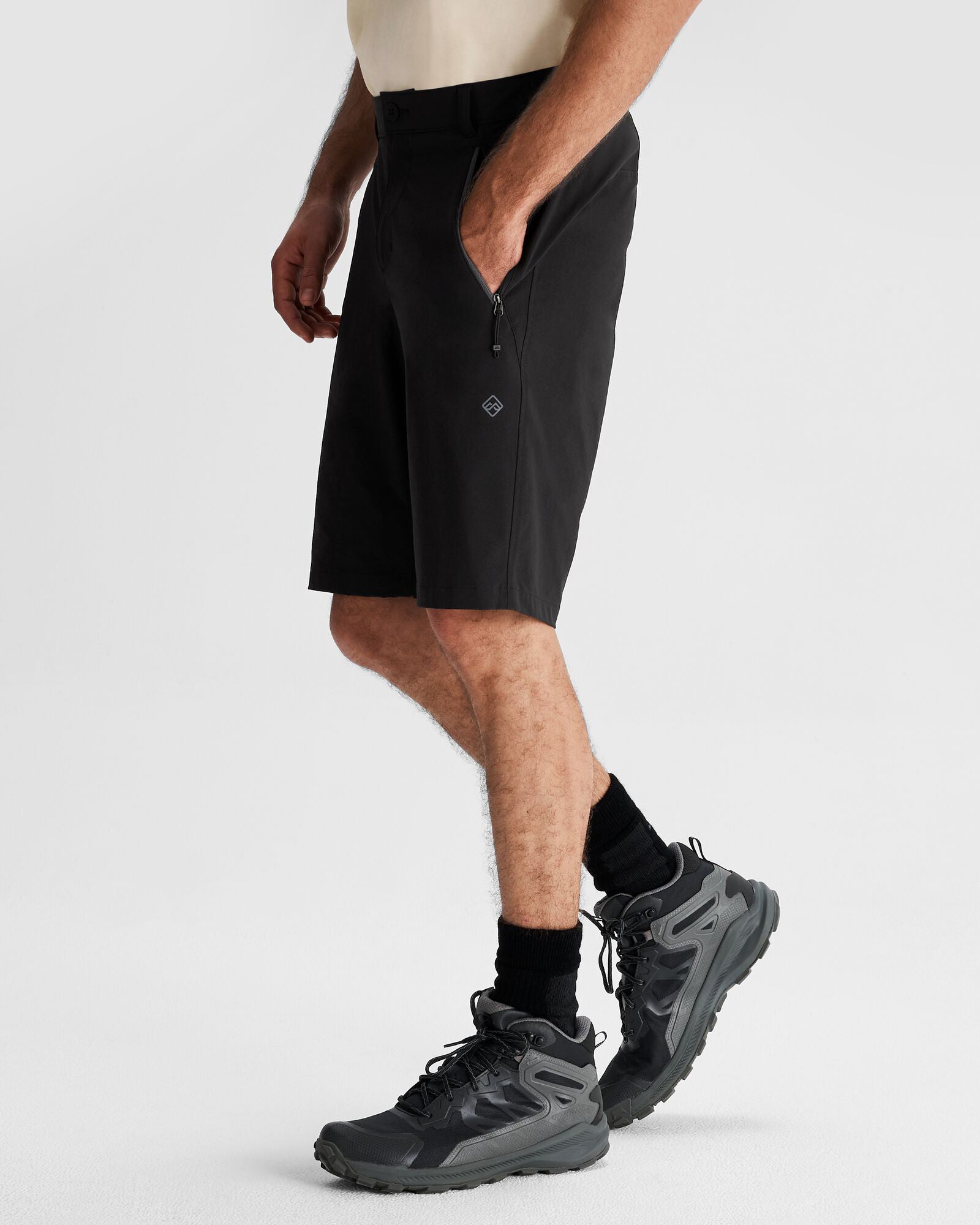 Men's Flinders 10 Inch Quick-Dry Hiking Shorts - Black | Outdoor Adventure & Summer Casual Wear