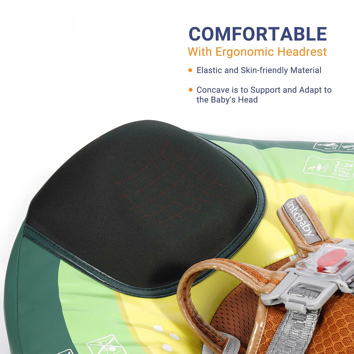 **Mambobaby Non-Inflatable Baby Pool Float with UPF 50+ Canopy – Safe Infant Swimming Training Float, Anti-Flip Design for Toddlers – Perfect for Backyard Pools, Beach Trips & Swim Lessons**