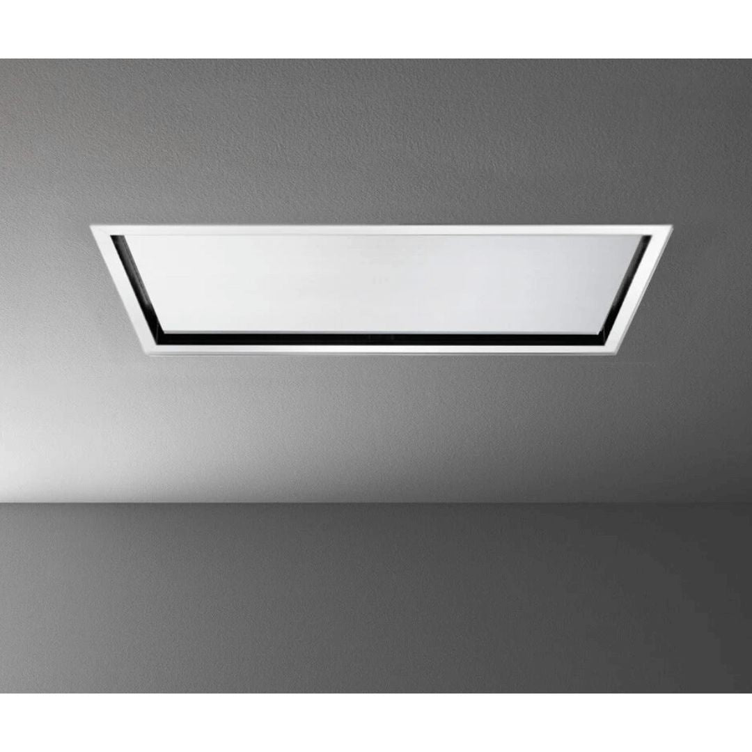 Falmec Nube 36 Inch 600 CFM Stainless Steel Flush Mount Ceiling Range Hood - Powerful Kitchen Ventilation for Open Concept Homes (Model FDNUB36C6SS R)