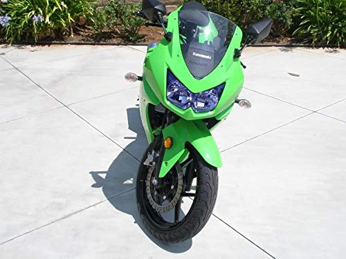 Lamin-x Blue Headlight Covers for Kawasaki Ninja 400 (2018-2023) - Custom Fit Protective Film - Motorcycle Accessories for Night Riding & Style Enhancement