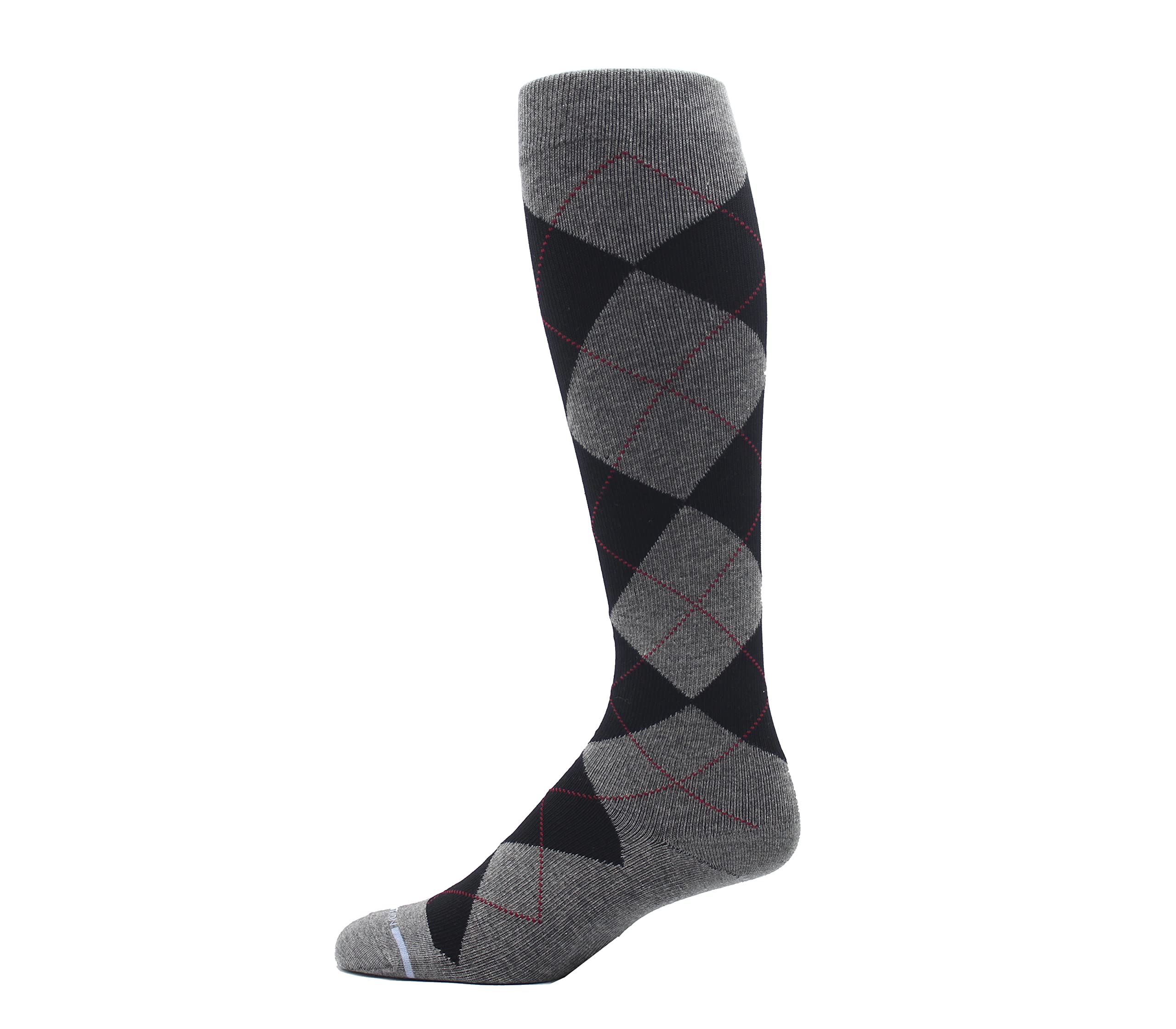 3 Pairs Men's Dr. Motion 8-15 mmHg Graduated Compression Socks Knee High for Running, Travel & Varicose Vein Relief - Black
