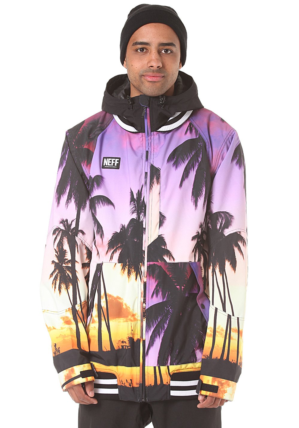 NEFF Men's Squad Jacket - Waterproof Windbreaker with Hood for Outdoor Activities, Hiking & Camping | Lightweight Winter Coat for Men