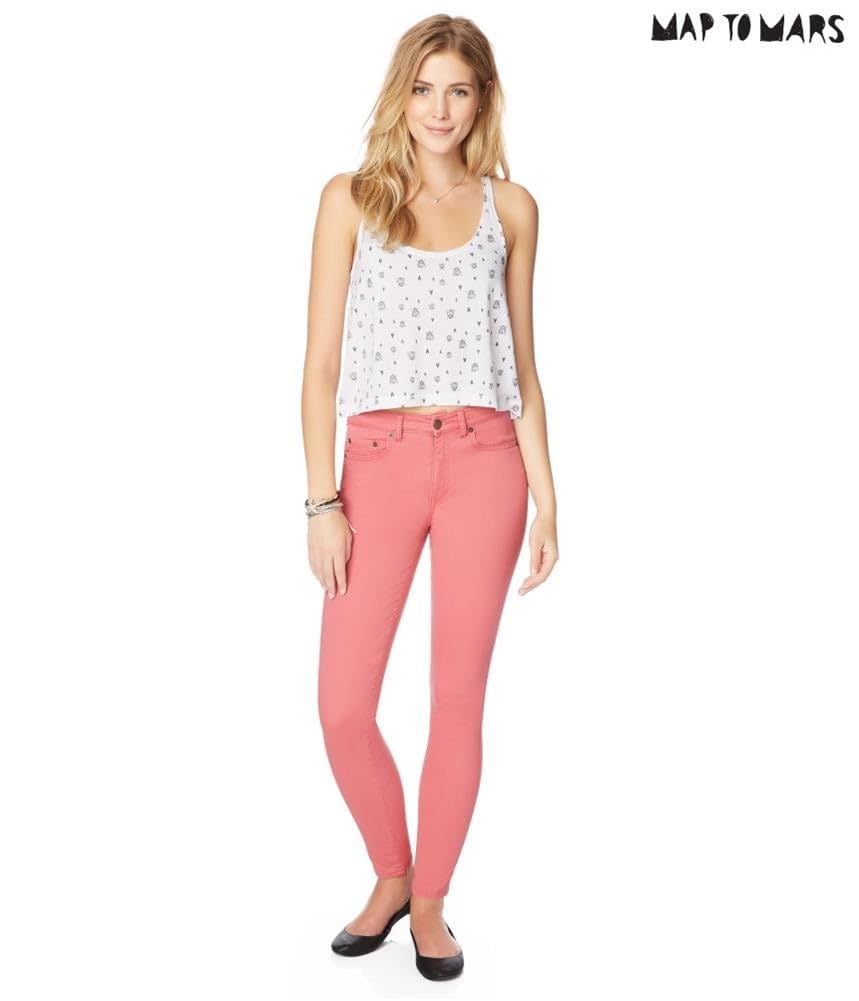 AEROPOSTALE Women's Bug Twist-Back Tank Top - White, Medium | Casual Summer Tops for Women, Beachwear, Lounge & Everyday Comfort