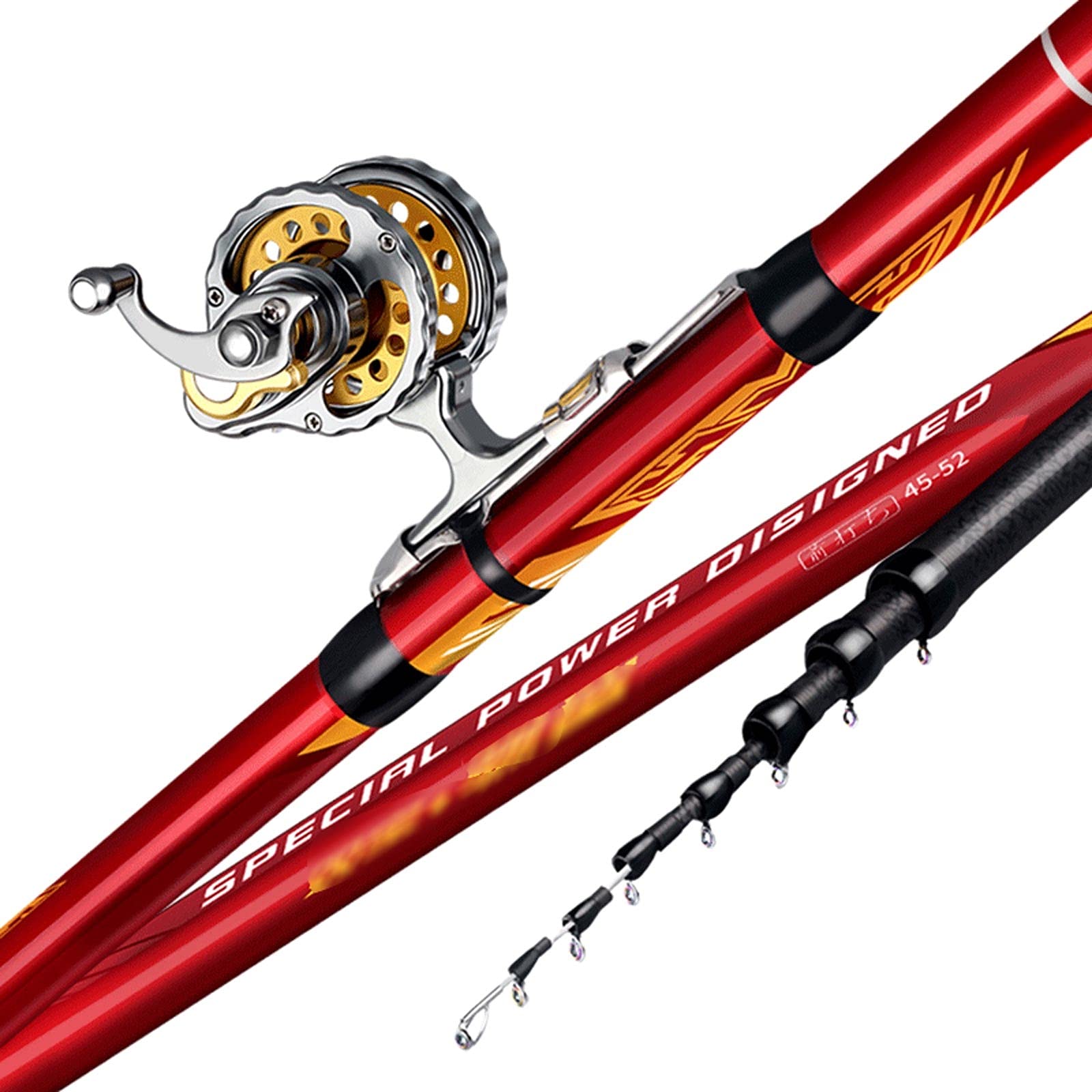 Carbon Fiber Telescopic Fishing Rod & Reel Combo Kit - 6.2-7.2M Saltwater Freshwater Travel Fishing Pole for Adults | Perfect for Beach, Lake, River & Boat Fishing Adventures