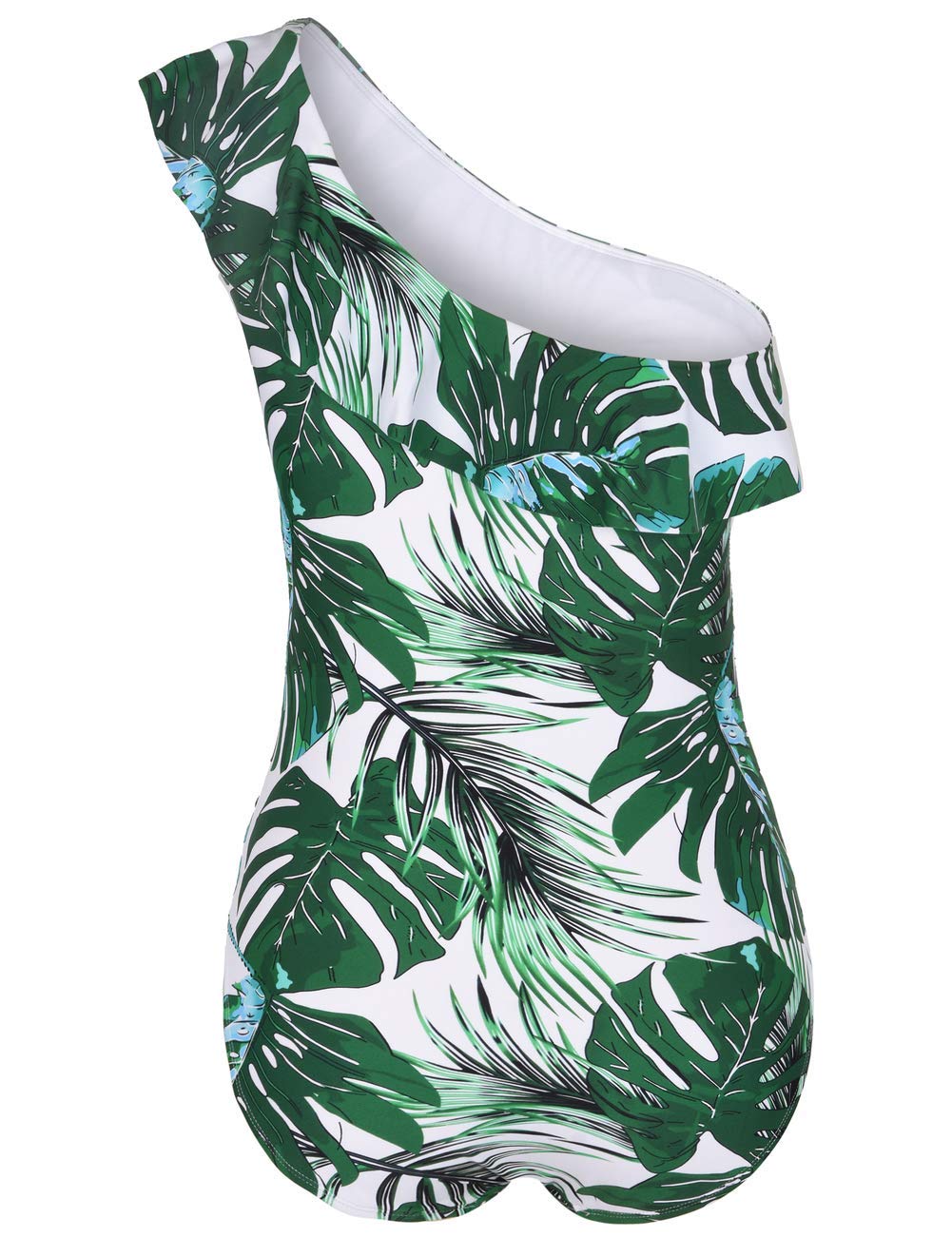 Hilor Women's One Piece Swimsuit Tummy Control Bathing Suit Asymmetric One Shoulder Swimwear - Perfect for Beach Vacation, Pool Party & Summer Getaway