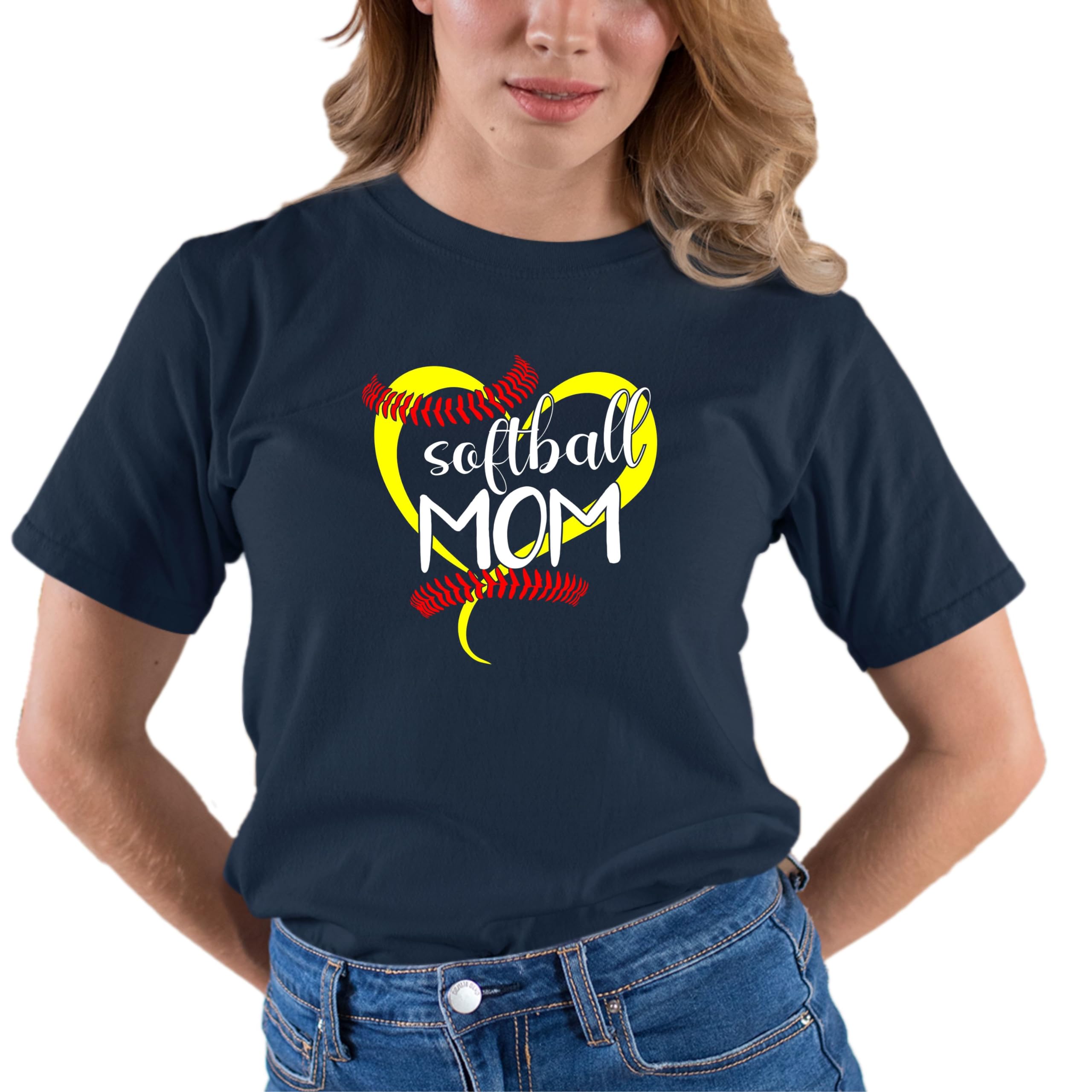 Go All Out Adult Softball Mom T-Shirt - Funny Mother's Day Gift for Baseball Moms - Perfect for Games, Practice & Team Spirit