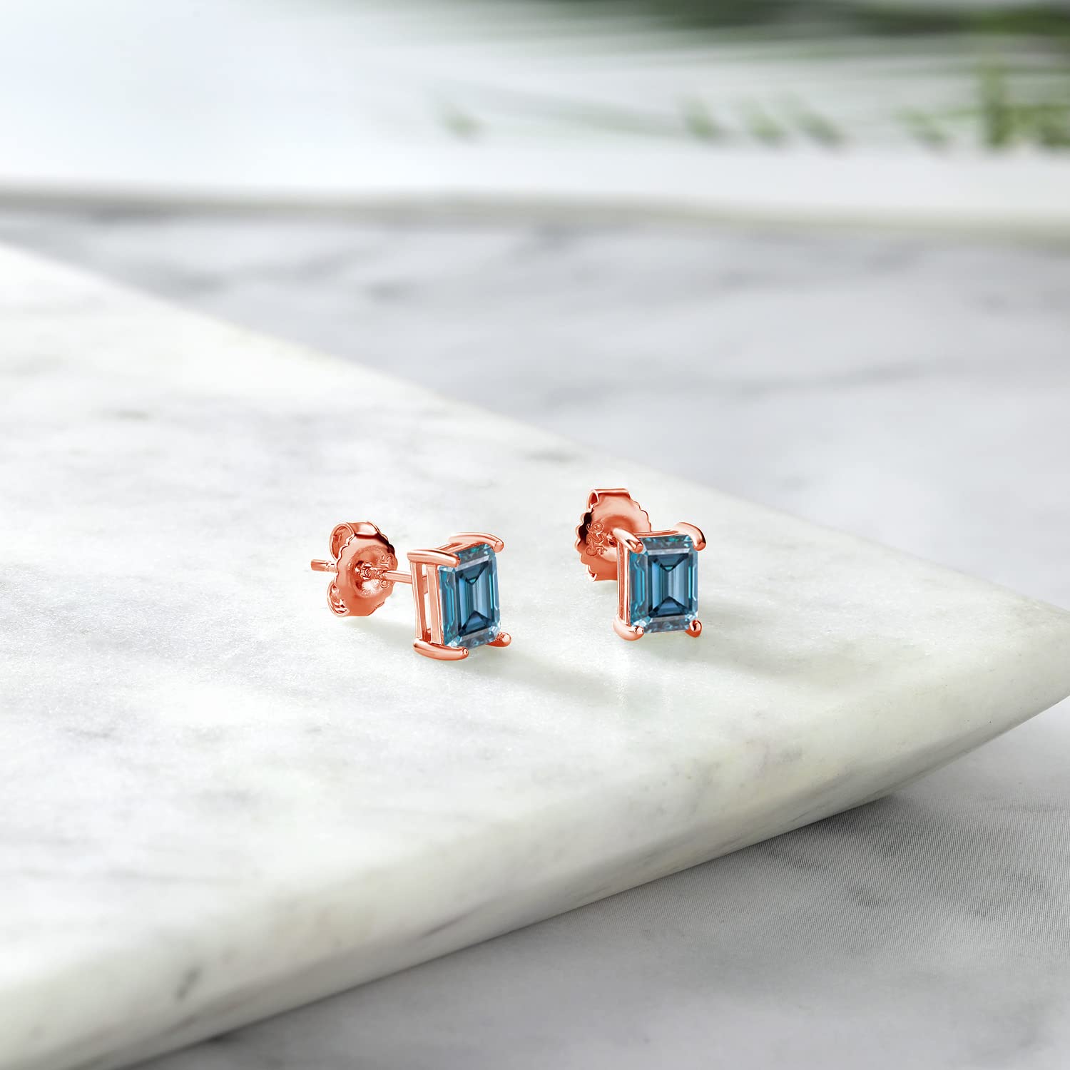 7X5MM Emerald Cut Gemstone Stud Earrings for Women & Men | 925 Sterling Silver Birthstone Jewelry | Fine Gifts for Her, Mom, Wife | Perfect for Birthdays, Anniversaries & Special Occasions