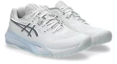 ASICS Women's Gel Resolution X Tennis Shoes - White/Silver | High-Performance Court Shoes for Women | Perfect for Competitive Tennis & Indoor Sports