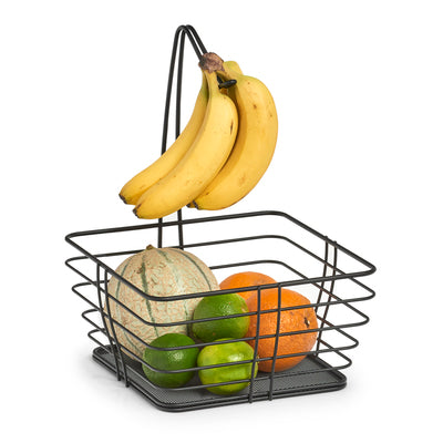 Premium Black Metal Fruit Basket - Elegant & Durable Kitchen Storage for Fruits, Vegetables & Decor - Perfect for Dining Table, Countertop & Home Organization