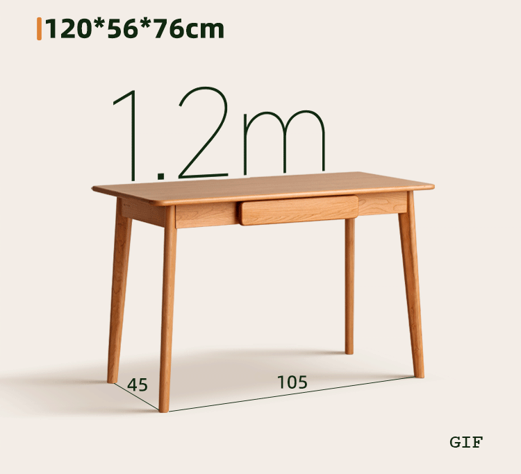 Premium Cherry Wood FAS Grade Office Desk with 3 Drawers - Solid Wood Executive Desk for Home & Office - Perfect for Workspaces, Study Rooms & Professional Environments