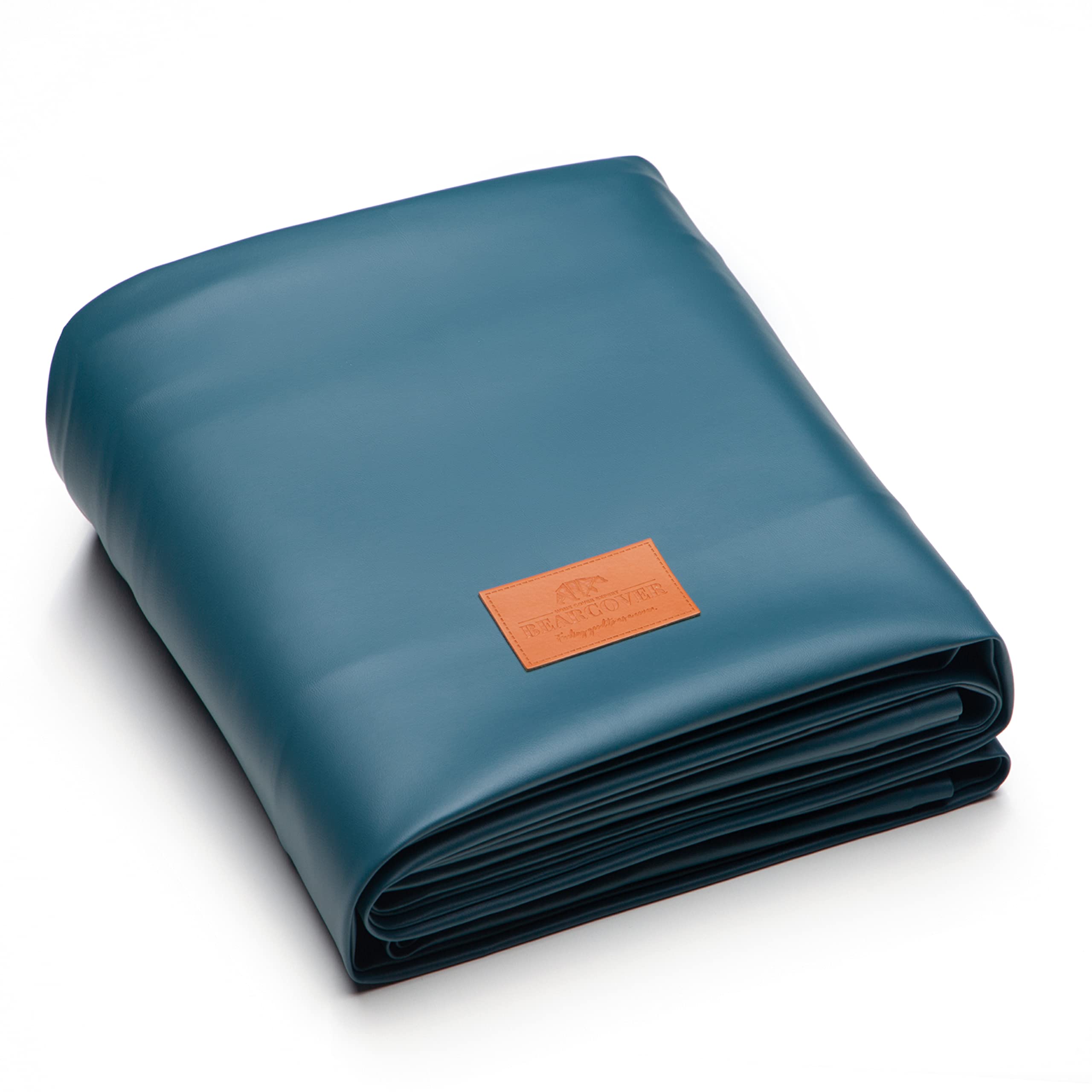 Heavy Duty Leatherette Billiard Pool Table Cover - Waterproof & Tearproof Protection for 7/8/9FT Tables (8FT Malachite Green, 10 Colors) - Perfect for Home Game Rooms, Bars, and Pool Halls