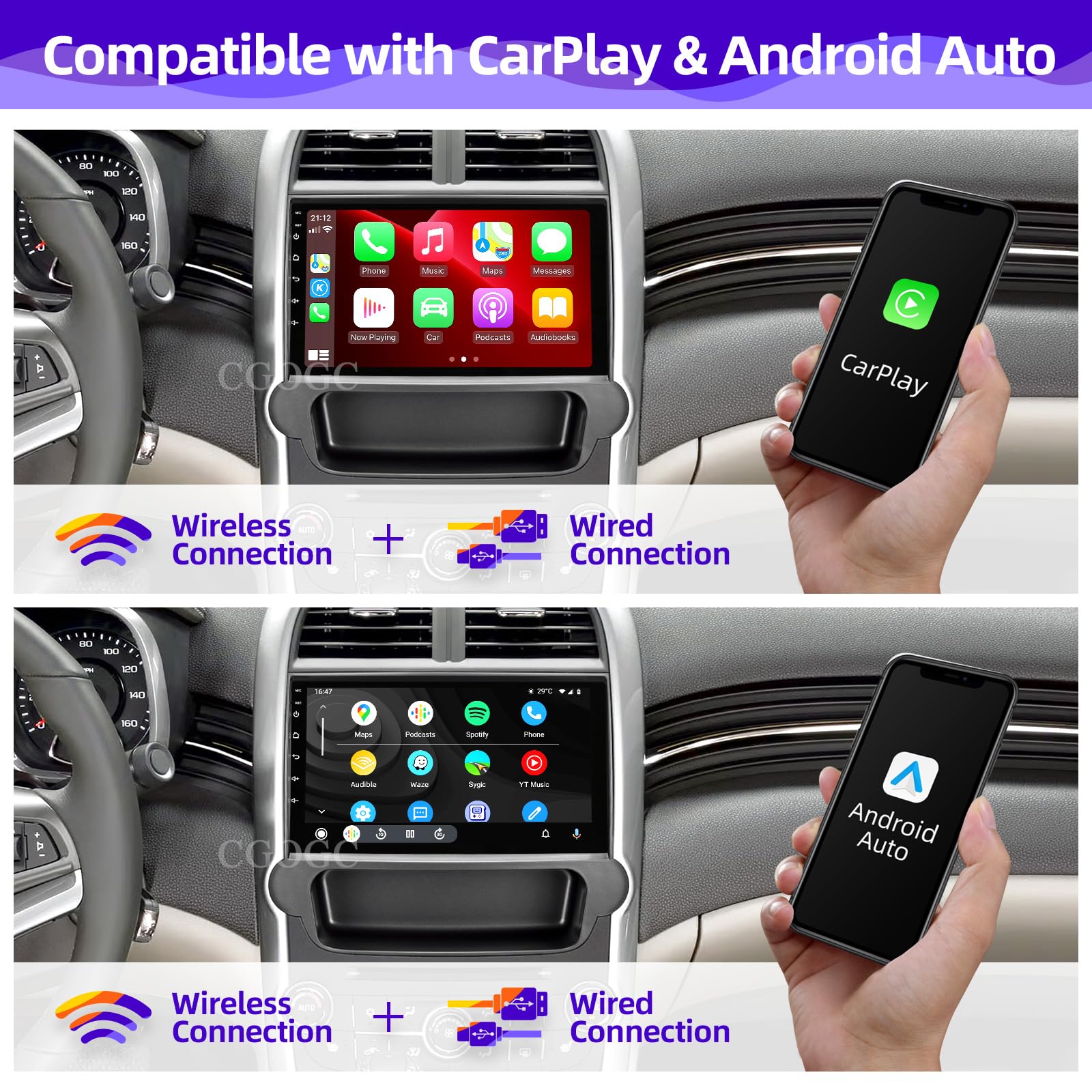 2013-2016 Chevrolet Malibu Car Stereo with Wireless Apple CarPlay & Android Auto - 7