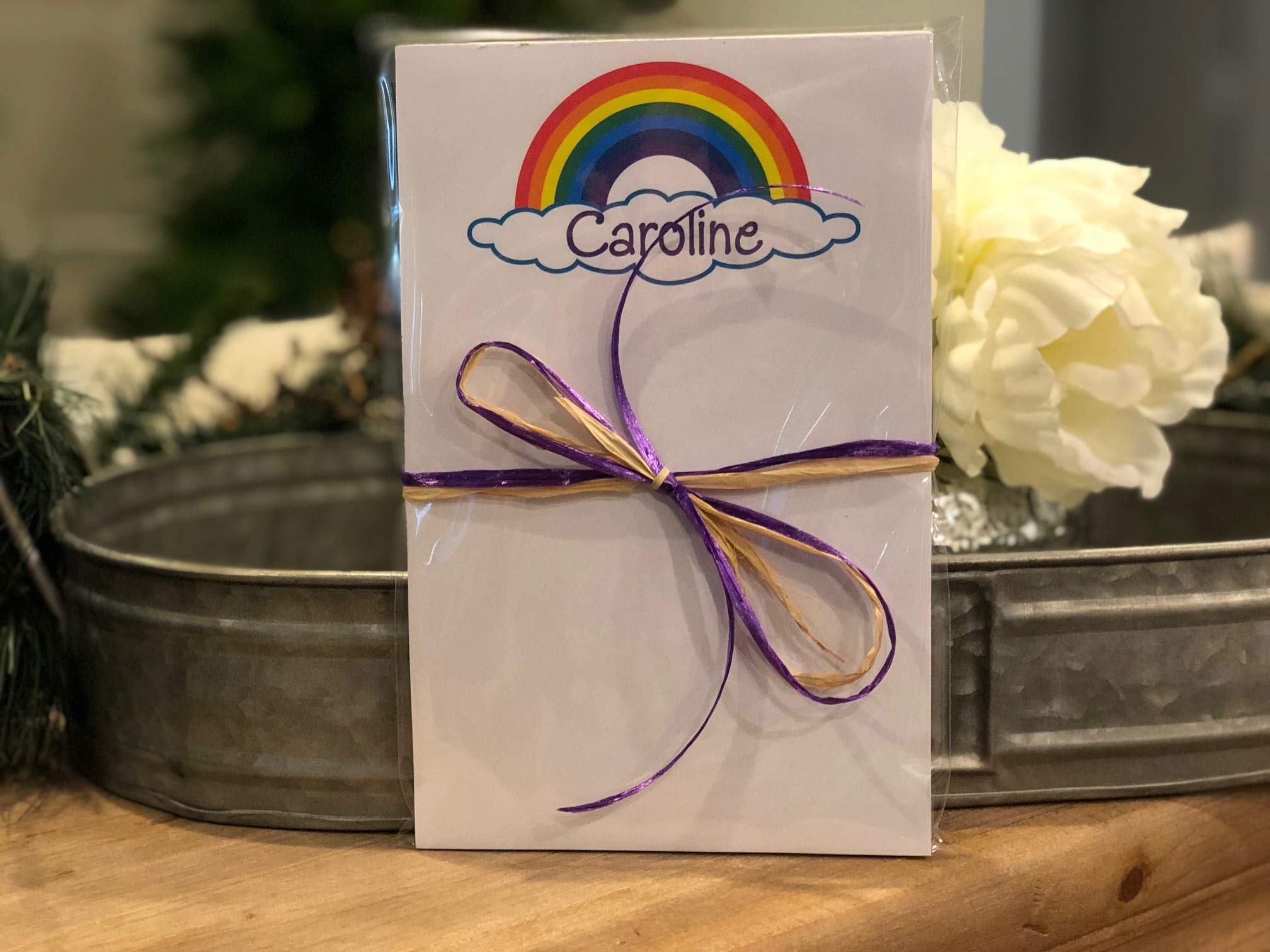 Custom Rainbow Notepad for Girls - Personalized Camp Journal, Cute Diary for Tweens & Teens - Perfect for Summer Camp, School Notes & Gift Giving