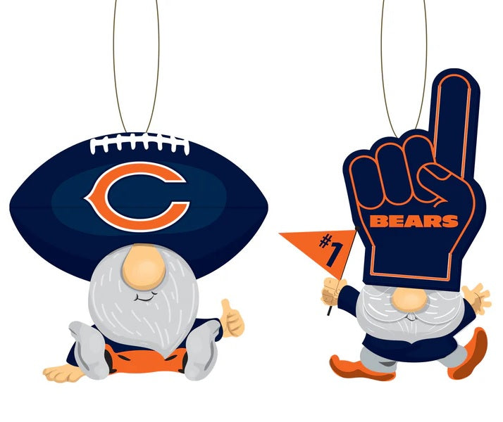 Chicago Bears Gnome Fan Ornament - NFL Football Team Decor for Home, Office & Garden - Perfect Gift for Sports Fans & Collectors