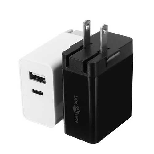 5V USB Type C Wall Charger PD Fast Charging Adapter with US Plug - Compatible with MacBook iPhone iPad Tablet - Perfect for Home Office Travel & Quick Device Charging