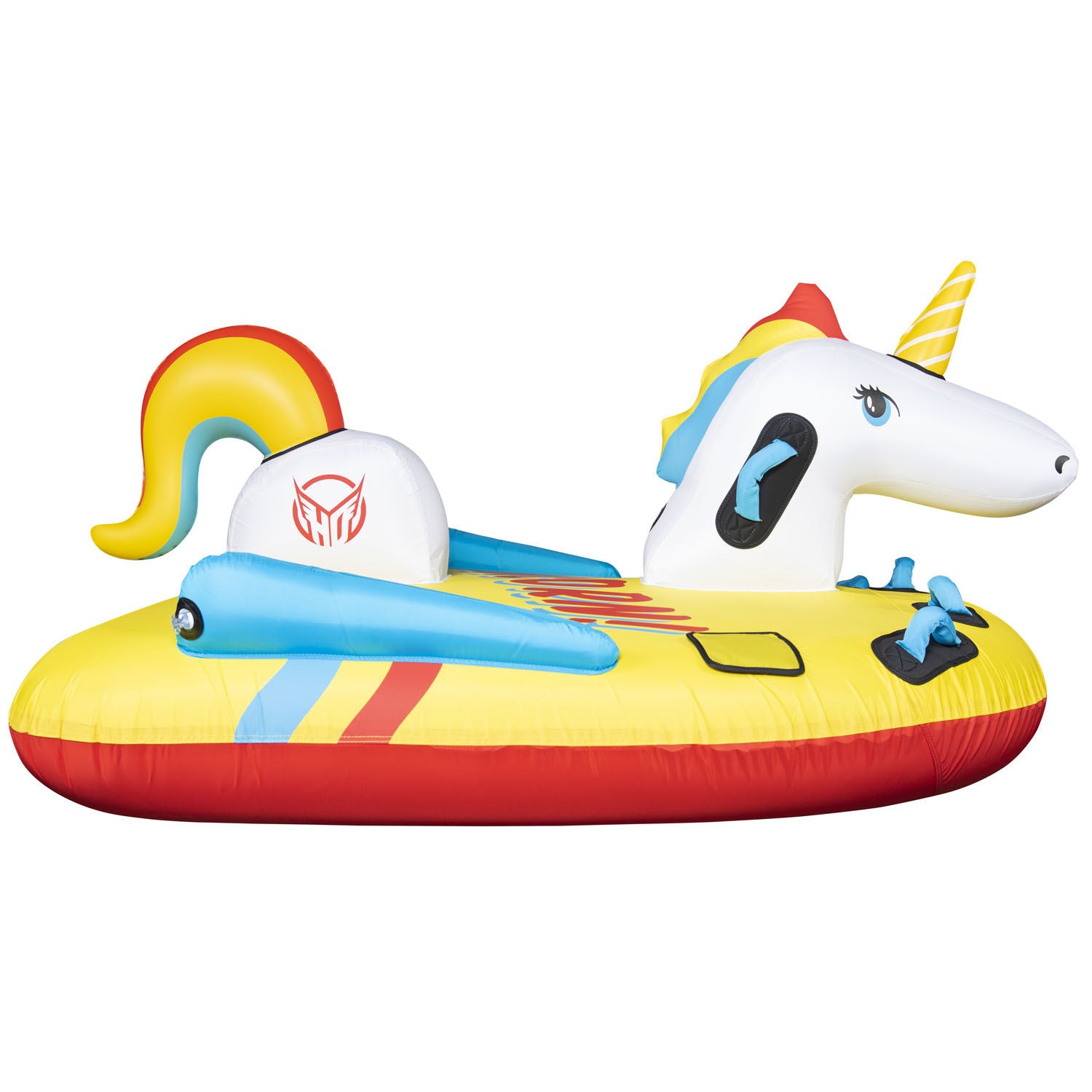 HO Sports Unicorn Towable Tube for 3 Riders - Inflatable Water Tube for Boating, Lake & Beach Fun - Perfect for Family & Friends Summer Adventures