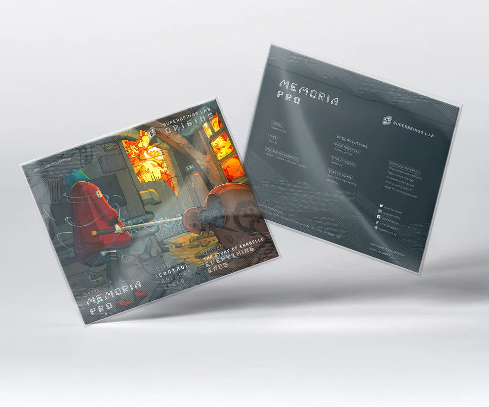 Superbeings Lab Memoria Pro Gaming Mouse Pad - Large Extended Non-Slip Surface for PC, Mac, Laptop - Perfect for FPS, MOBA, eSports & Office Work