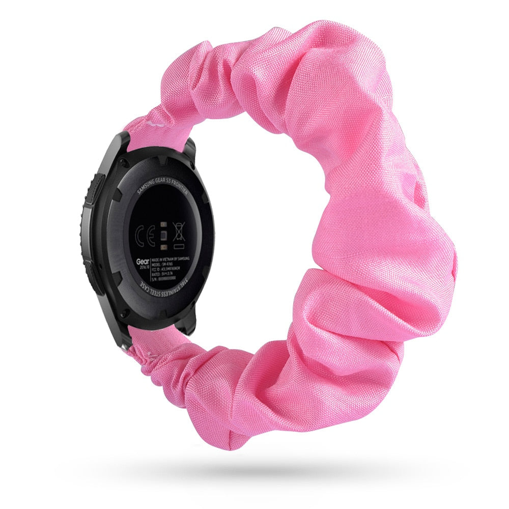 20mm & 22mm Scrunchie Watch Band - Soft Elastic Hair Tie Strap for Apple Watch, Fitbit & Samsung Galaxy (Perfect for Workouts, Yoga & Everyday Wear)