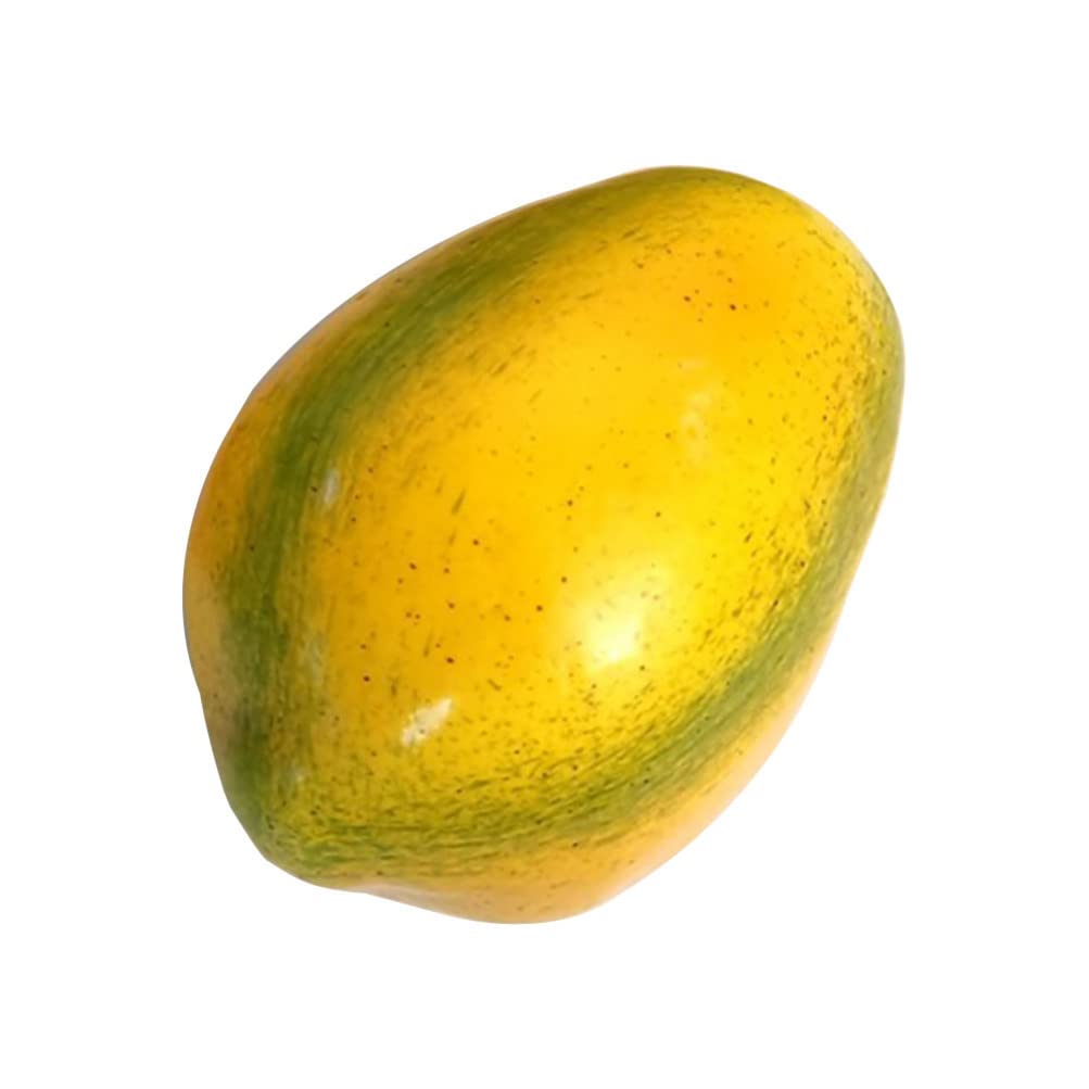 Totority Artificial Papaya Fake Fruit - Realistic Yellow Foam Decorative Fruit for Tabletop Centerpiece, Restaurant Display, Photo Props & Home Decor