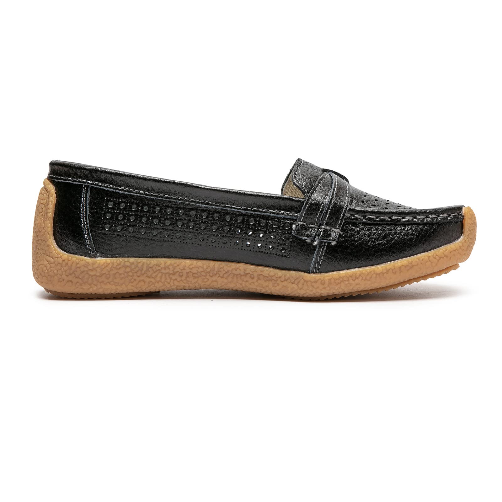 Women's Comfortable Leather Loafers - Casual Slip-On Driving Shoes with Anti-Collision Design, Soft Moccasins for Daily Walking | Perfect for Work, Travel & Outdoor Activities