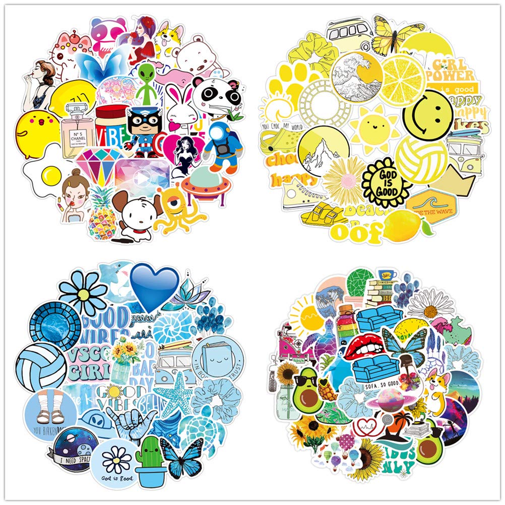 200-Piece VSCO Stickers Pack - Waterproof Cute Fashion Decals for Water Bottles, Laptops, Journals & DIY Crafts - Small Aesthetic Vinyl Stickers for Teens & Girls (Perfect for School, Office & Personalizing Accessories)