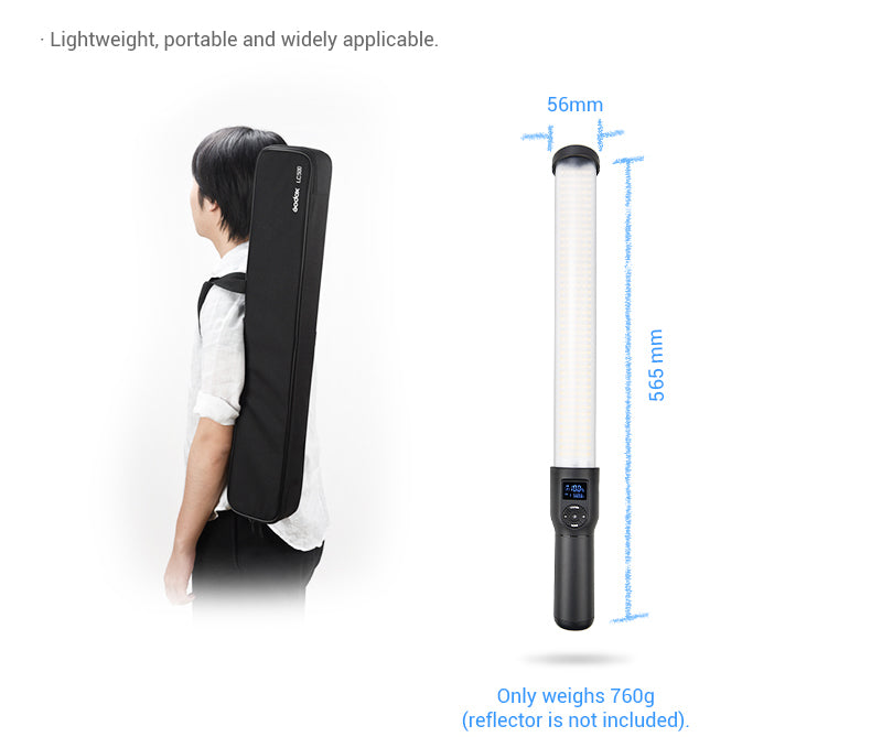 Godox LC500 RGB LED Light Stick - 500W Portable Photography Lighting for YouTube, TikTok, and Studio Videos | Perfect for Vlogging, Live Streaming, and Creative Lighting Effects