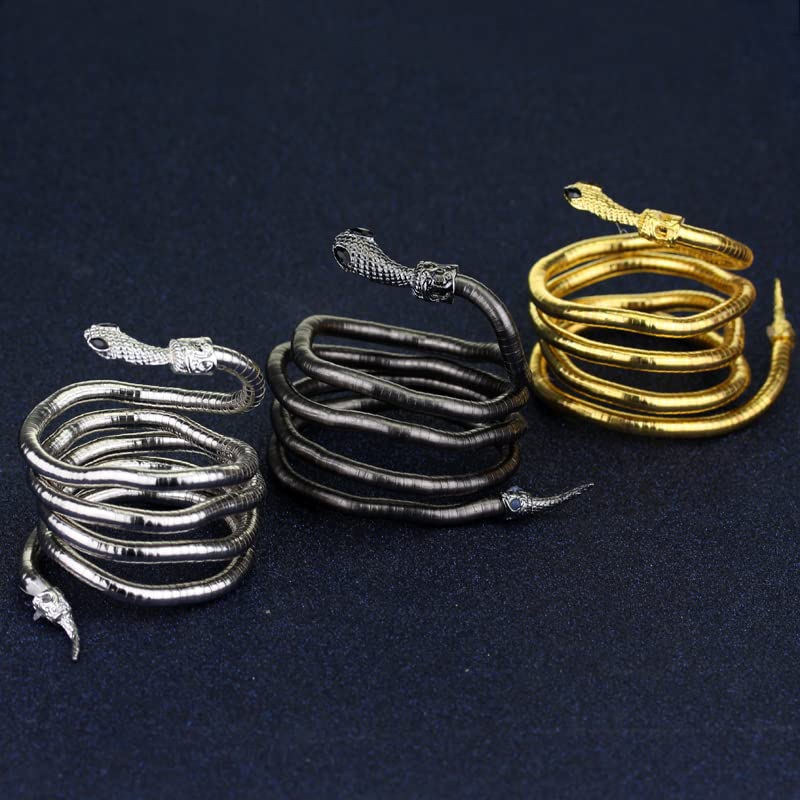 QUICKSWAP The Mortal Instruments City of Bones Isabelle Serpent Snake Bangle Bracelet - Silver, Gold, Rose Gold | Gothic Jewelry for Women | Perfect for Cosplay, Halloween & Fantasy Outfits