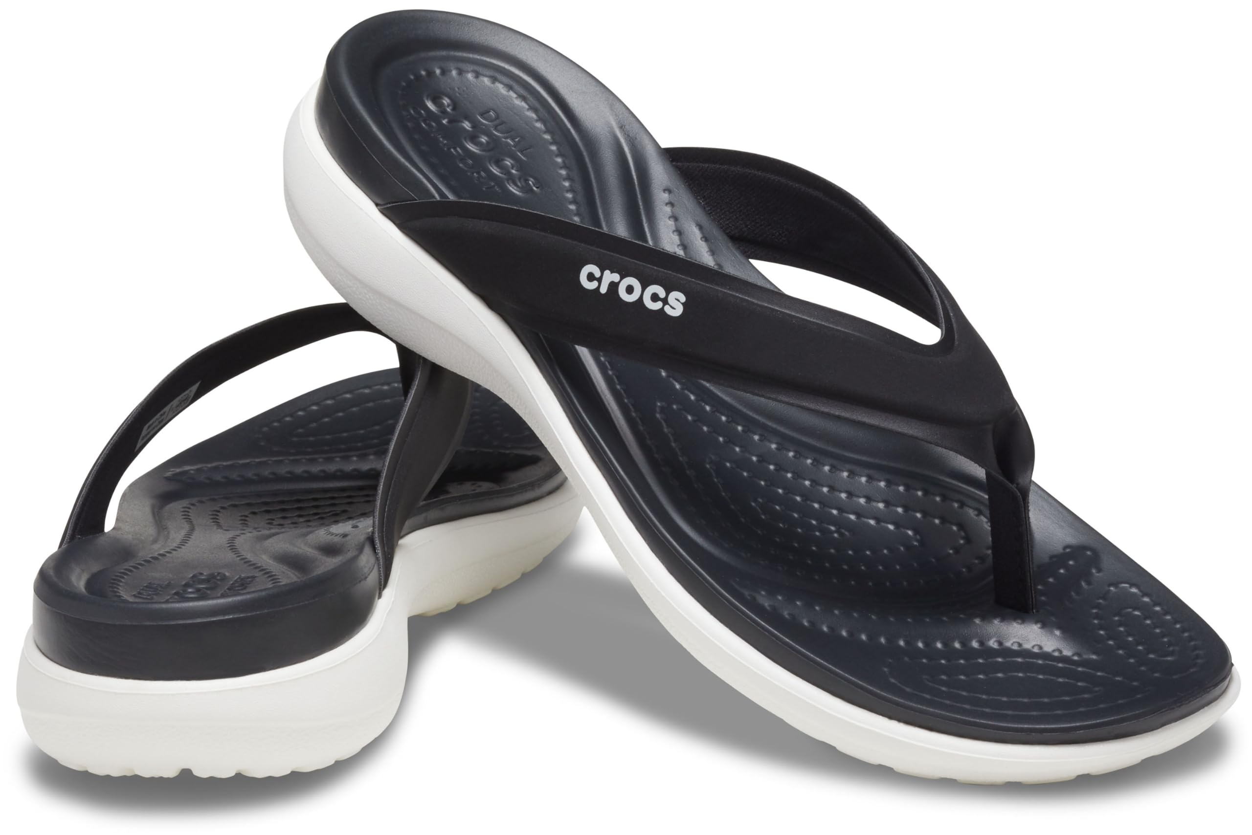 Crocs Women's Capri V Sporty Flip Flops - Comfortable Lightweight Sandals for Walking, Beach & Poolside Wear
